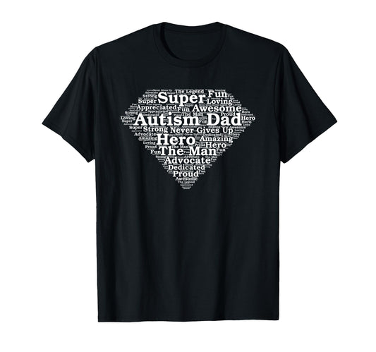 Autism Dad Superhero Fathers Day T-Shirt - Aesthetic Graphic Unisex - T-Shirt, Sweatshirt, Hoodie