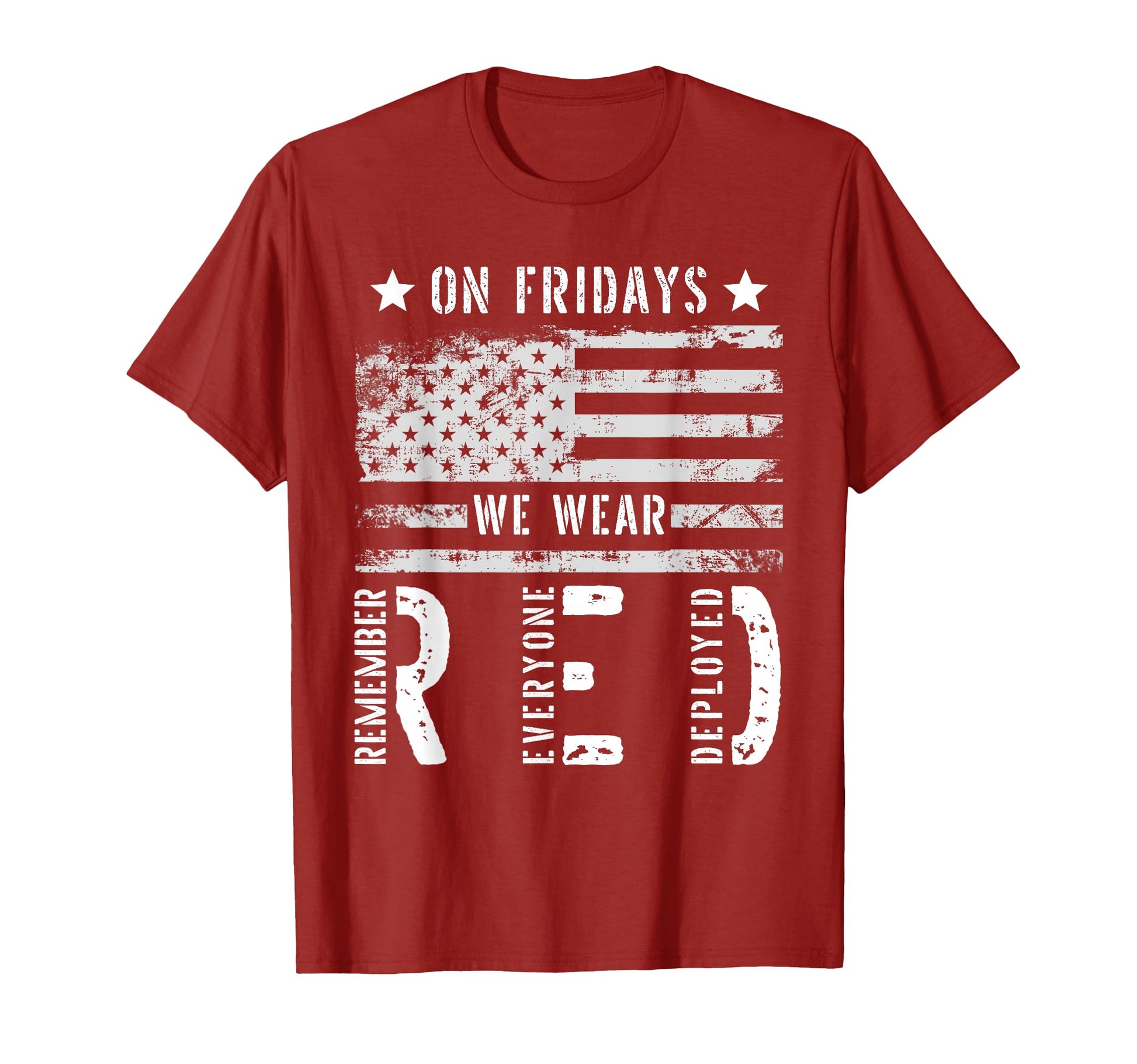 Friday We Wear Red American Flag T-Shirt - Aesthetic Graphic for Adults - T-Shirt, Sweatshirt, Hoodie