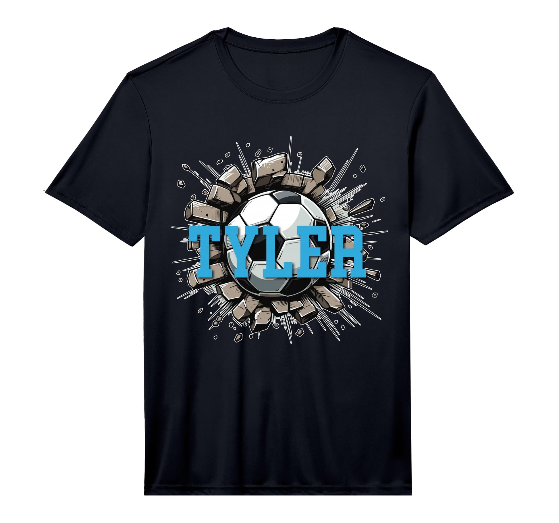 Tyler Soccer Custom Name Performance T-Shirt - Unique Graphic Unisex - T-Shirt, Sweatshirt, Hoodie