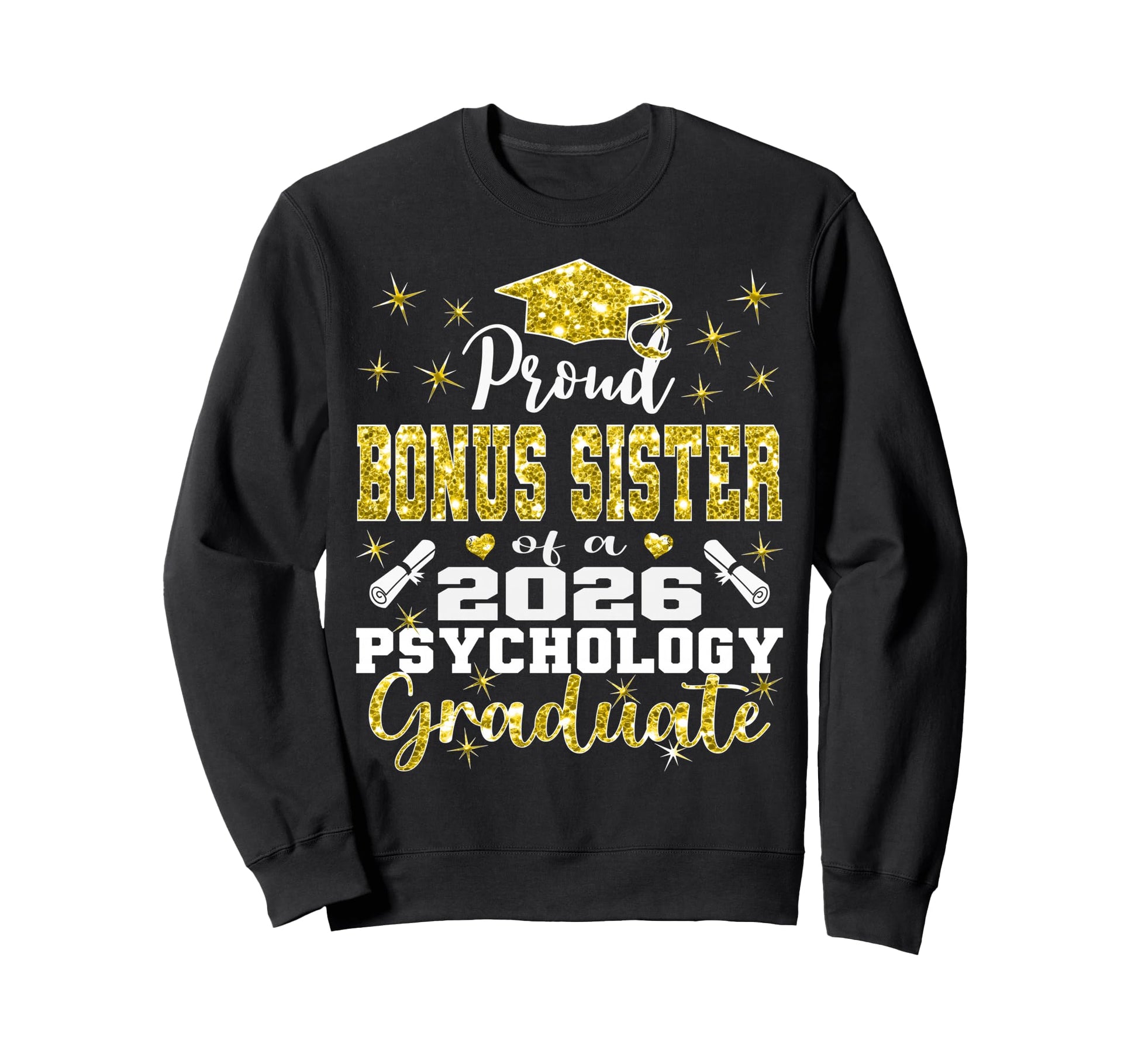 Proud Bonus Sister 2026 Psychology Sweatshirt - Minimalist Print Men Women - T-Shirt, Sweatshirt, Hoodie