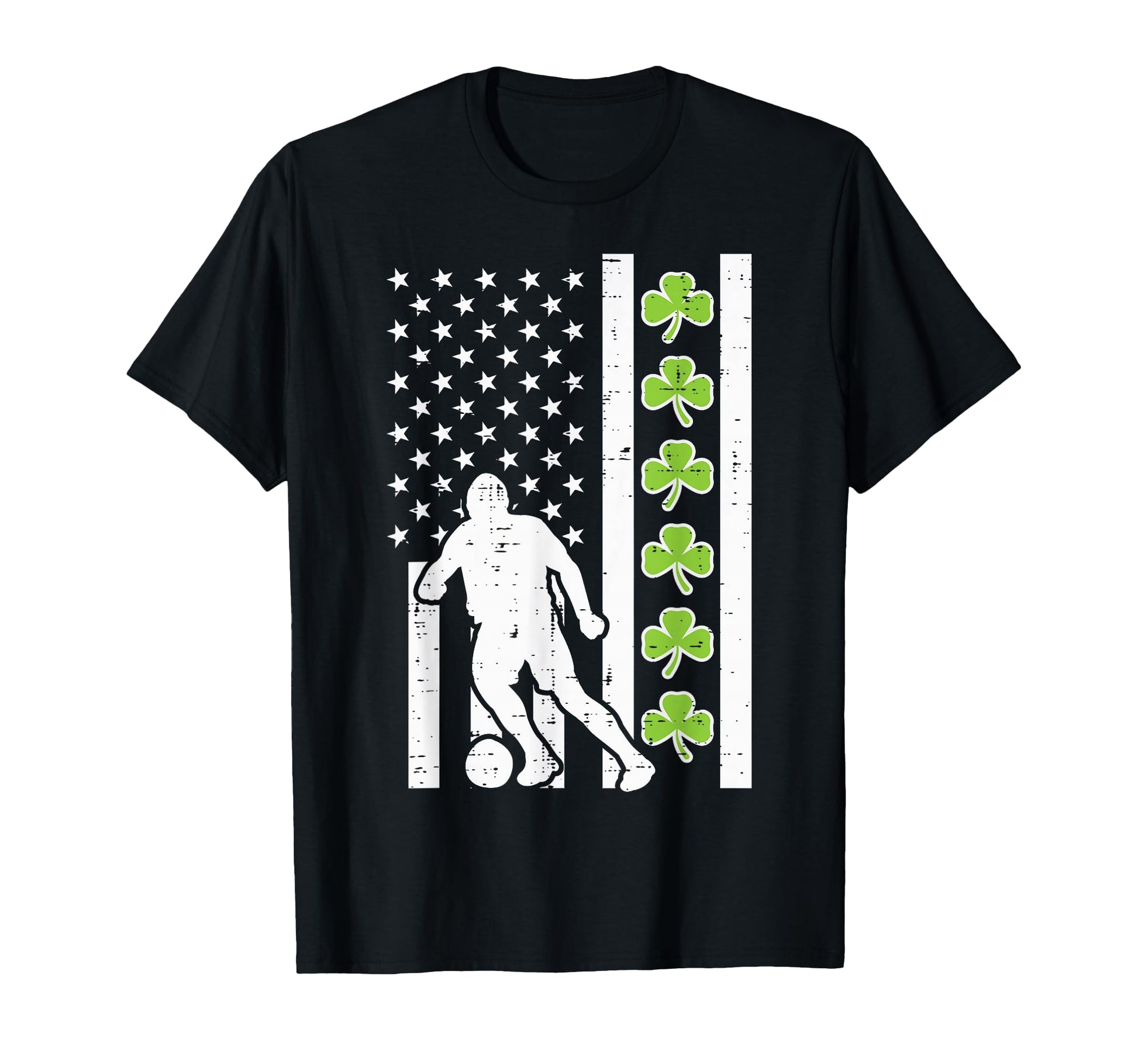 Us Flag Shamrock Soccer Football St T-Shirt - Trendy Graphic Men Women - T-Shirt, Sweatshirt, Hoodie