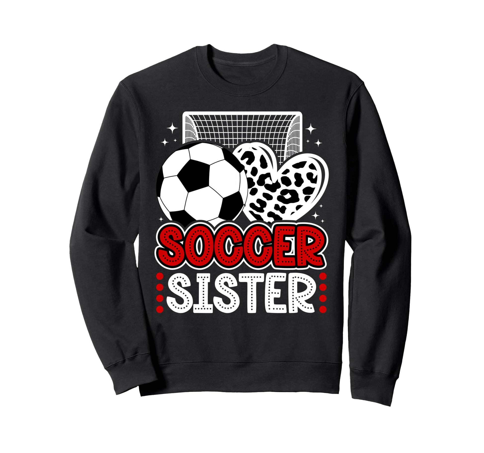 Soccer Sister Heart Sister Soccer Sweatshirt - Minimalist Print Men Women - T-Shirt, Sweatshirt, Hoodie