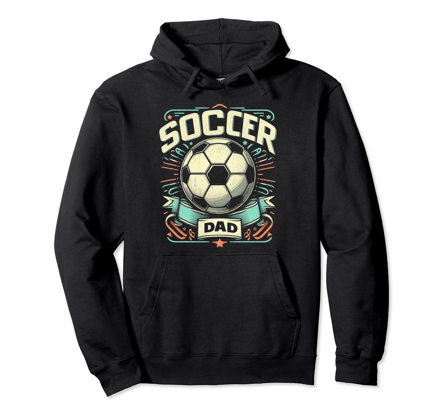 Soccer Dad Family Matching Dad Fathers Hoodie - Graphic Print for Adults - T-Shirt, Sweatshirt, Hoodie