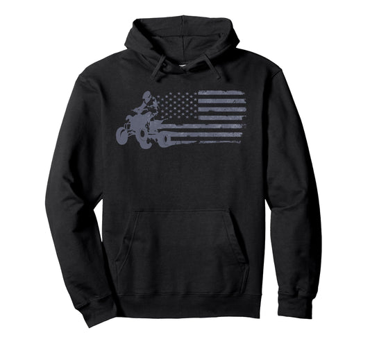 Atv Quad Four Wheeler Bike Rider Hoodie - Fun Novelty Design Men Women - T-Shirt, Sweatshirt, Hoodie