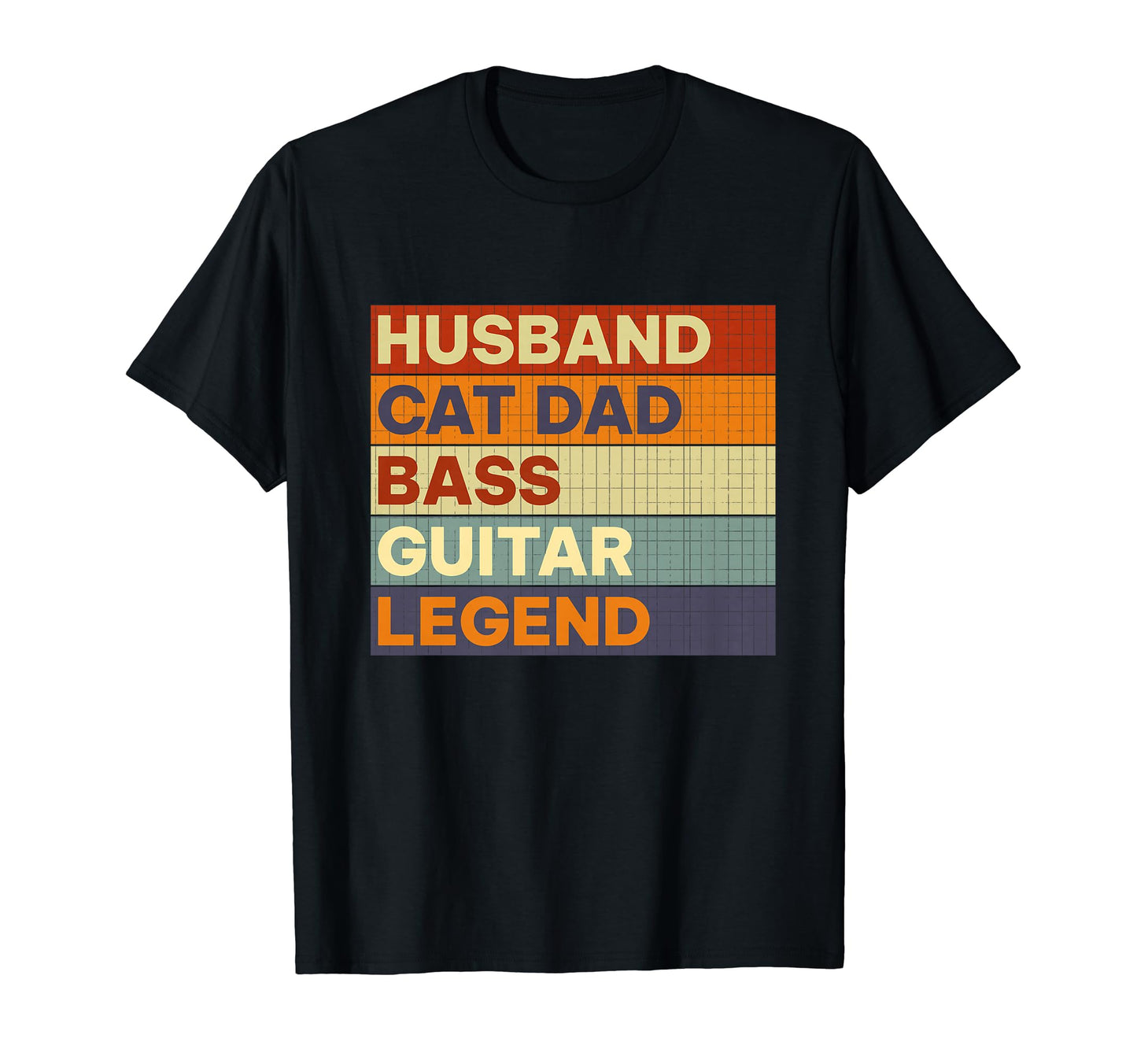 Husband Cat Dad Bass Guitar Legend Bass T-Shirt - Graphic Print Unisex - T-Shirt, Sweatshirt, Hoodie