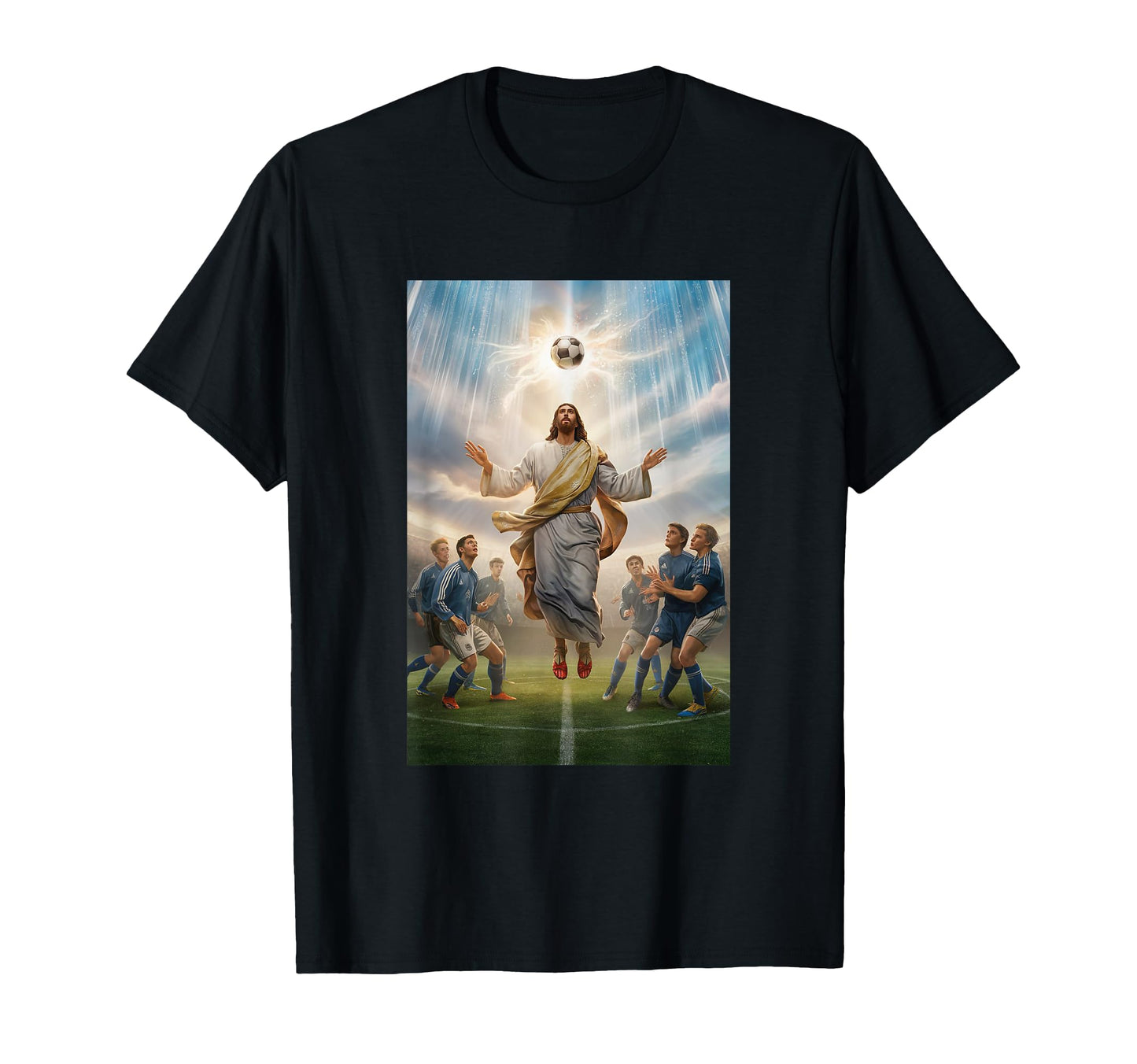 He Is Rizzin Jesus Christ Soccer Futbol T-Shirt - Unique Graphic Unisex - T-Shirt, Sweatshirt, Hoodie