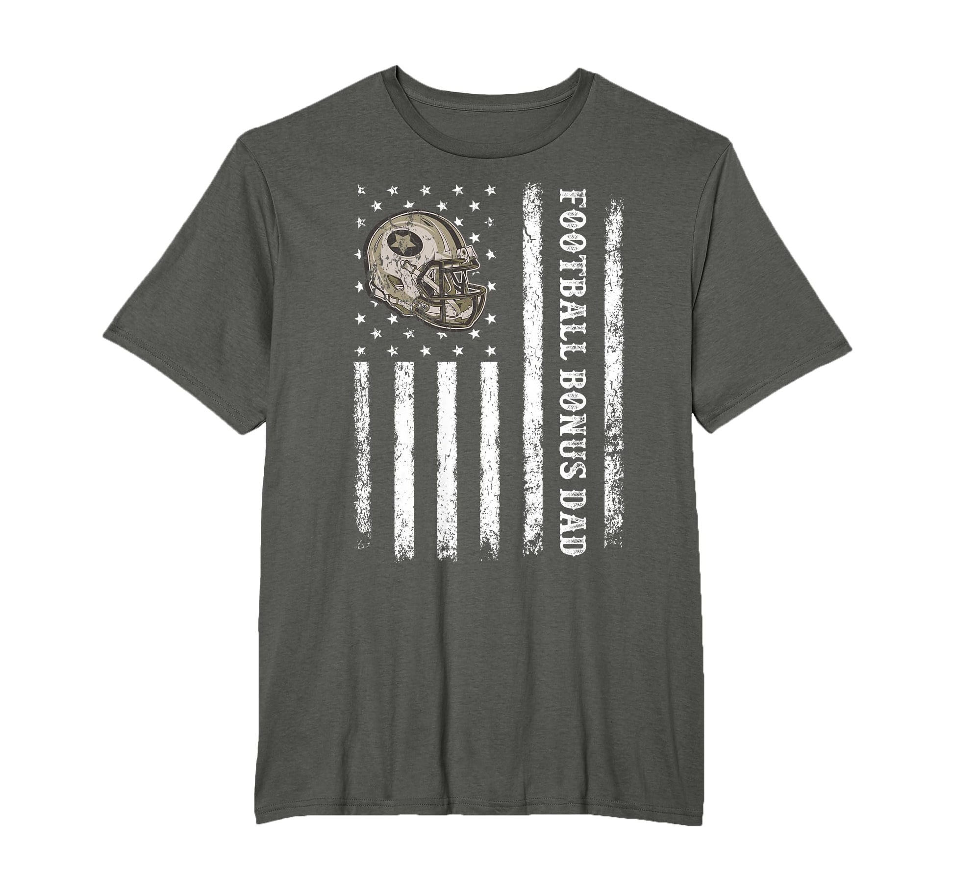 American Flag Football Bonus Dad Fathers T-Shirt - Unique Graphic Unisex - T-Shirt, Sweatshirt, Hoodie