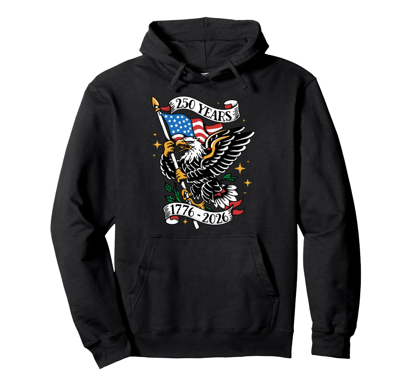 250 Anniversary Usa Patriotic Eagle Hoodie - Novelty Apparel Men Women - T-Shirt, Sweatshirt, Hoodie