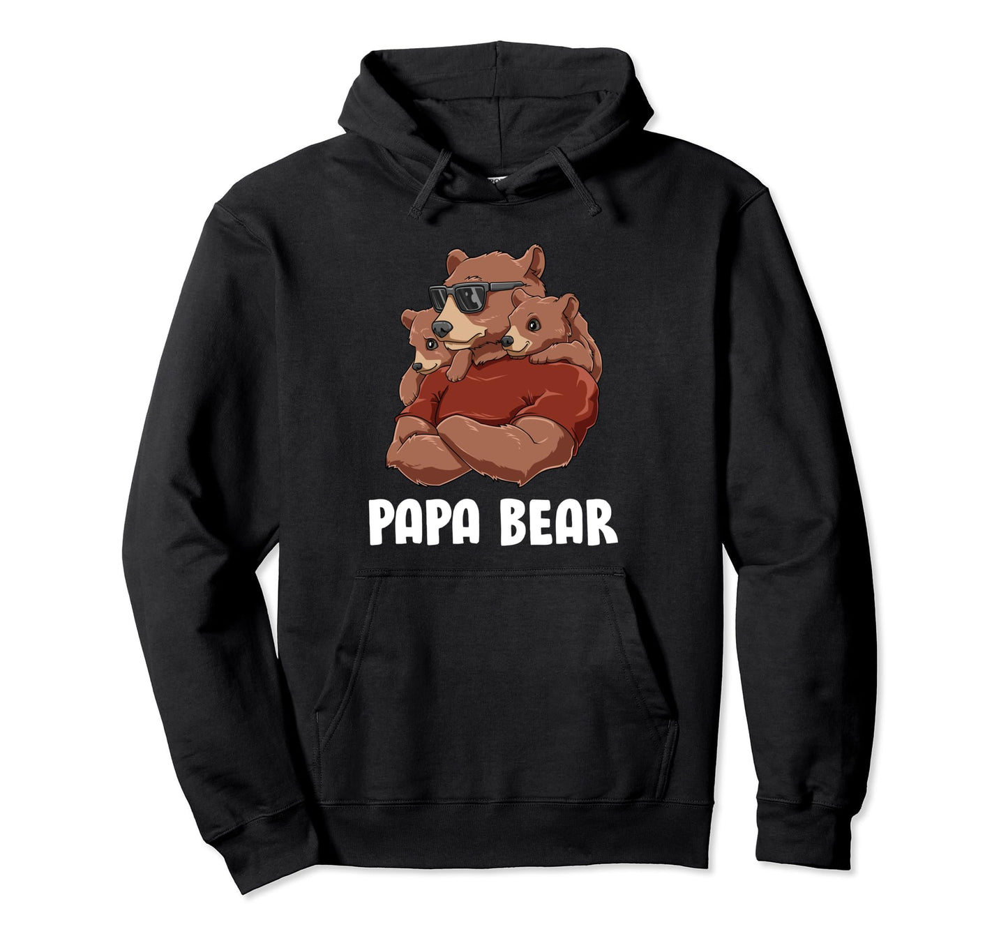 Papa Bear Papa Siblings Daughter Son Hoodie - Streetwear Style for Adults - T-Shirt, Sweatshirt, Hoodie