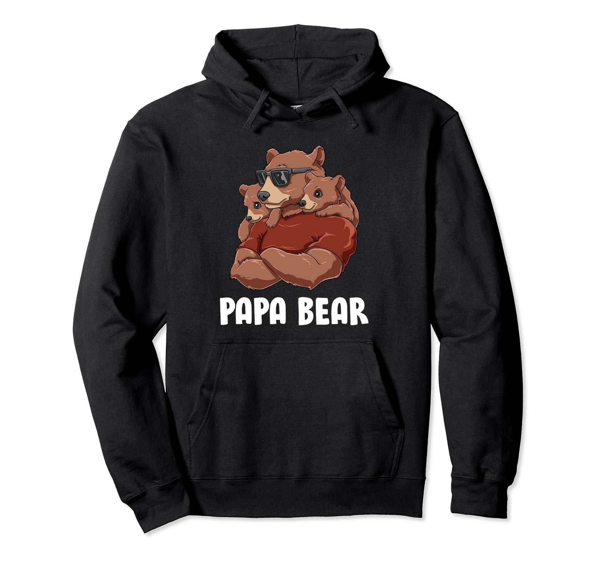 Papa Bear Papa Siblings Daughter Son Hoodie - Streetwear Style for Adults - T-Shirt, Sweatshirt, Hoodie