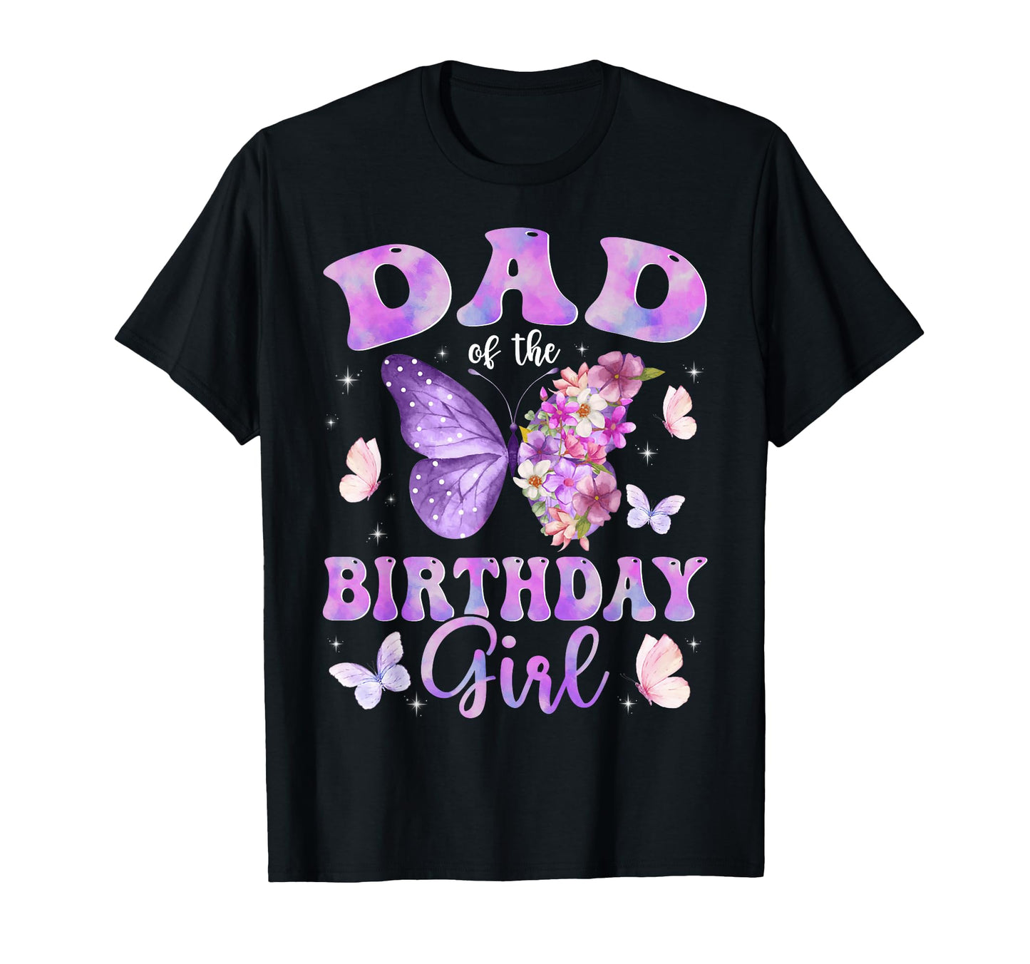 Dad Birthday Butterfly Party Matching T-Shirt - Trendy Graphic for Adults - T-Shirt, Sweatshirt, Hoodie