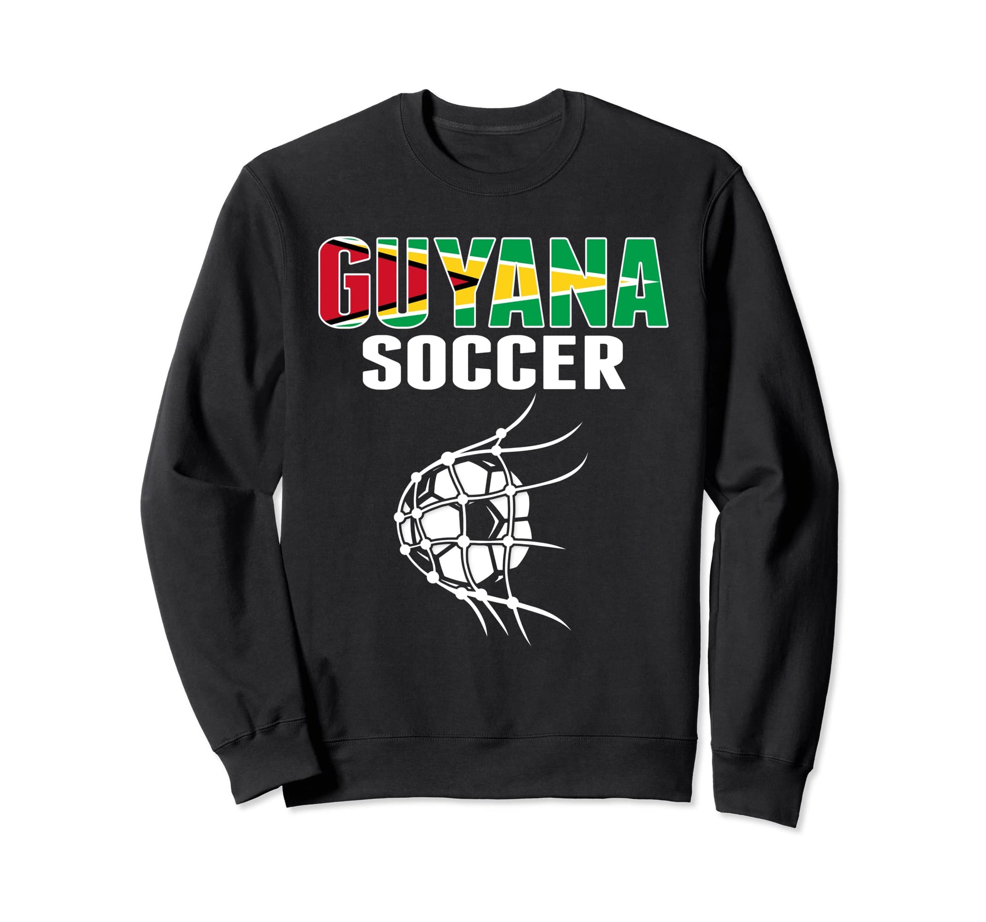Guyana Soccer Ball Net Guyanese Sweatshirt - Aesthetic Graphic Men Women - T-Shirt, Sweatshirt, Hoodie