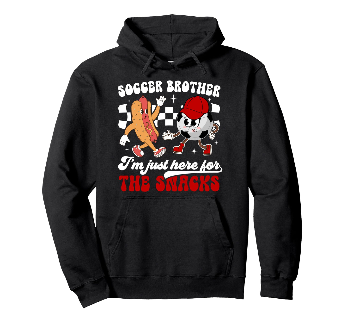Soccer Brother Soccer Player Groovy Hoodie - Unique Graphic for Adults - T-Shirt, Sweatshirt, Hoodie