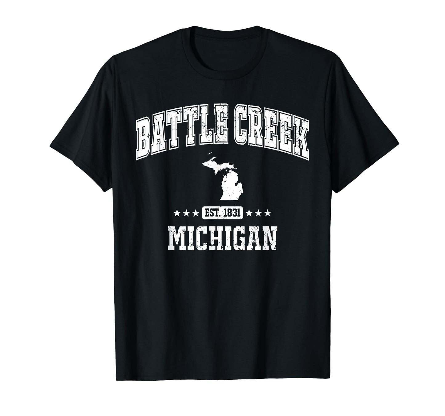 Battle Creek Michigan Mi Sports Athletic T-Shirt - Novelty Apparel Unisex - T-Shirt, Sweatshirt, Hoodie