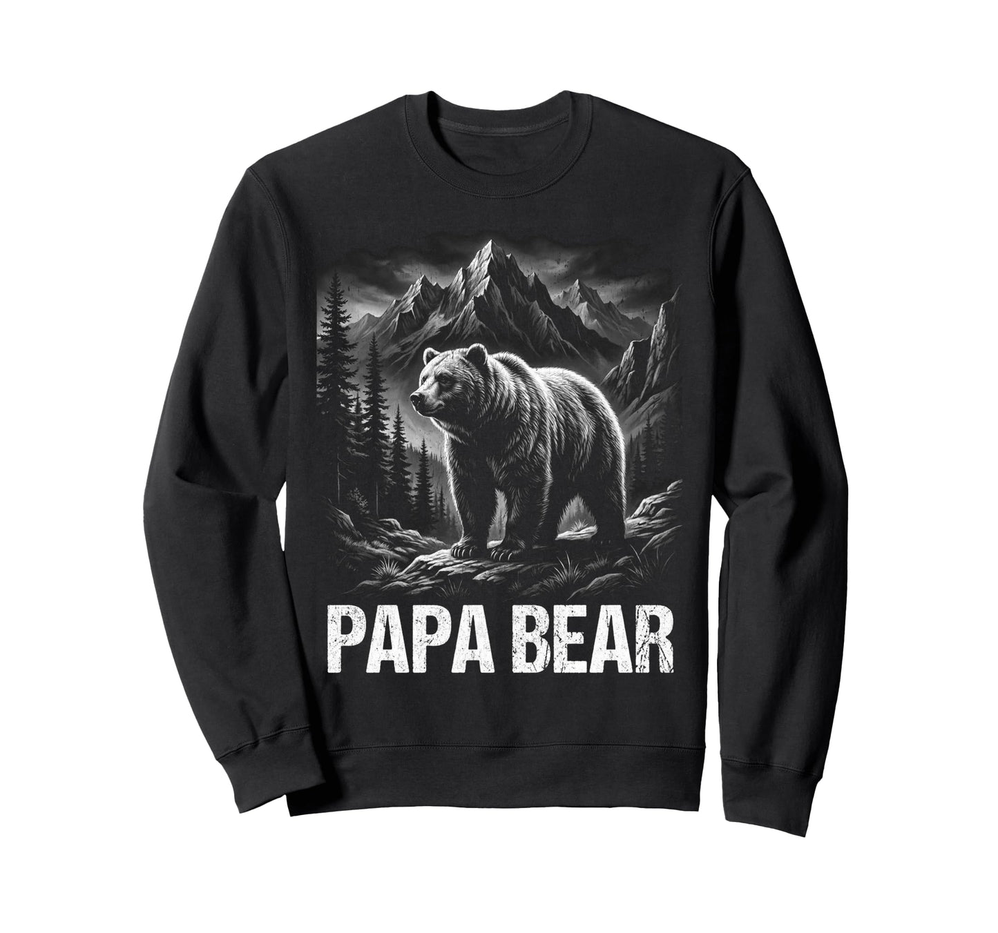 Papa Bear Family Matching Dad Sweatshirt - Novelty Apparel Unisex - T-Shirt, Sweatshirt, Hoodie