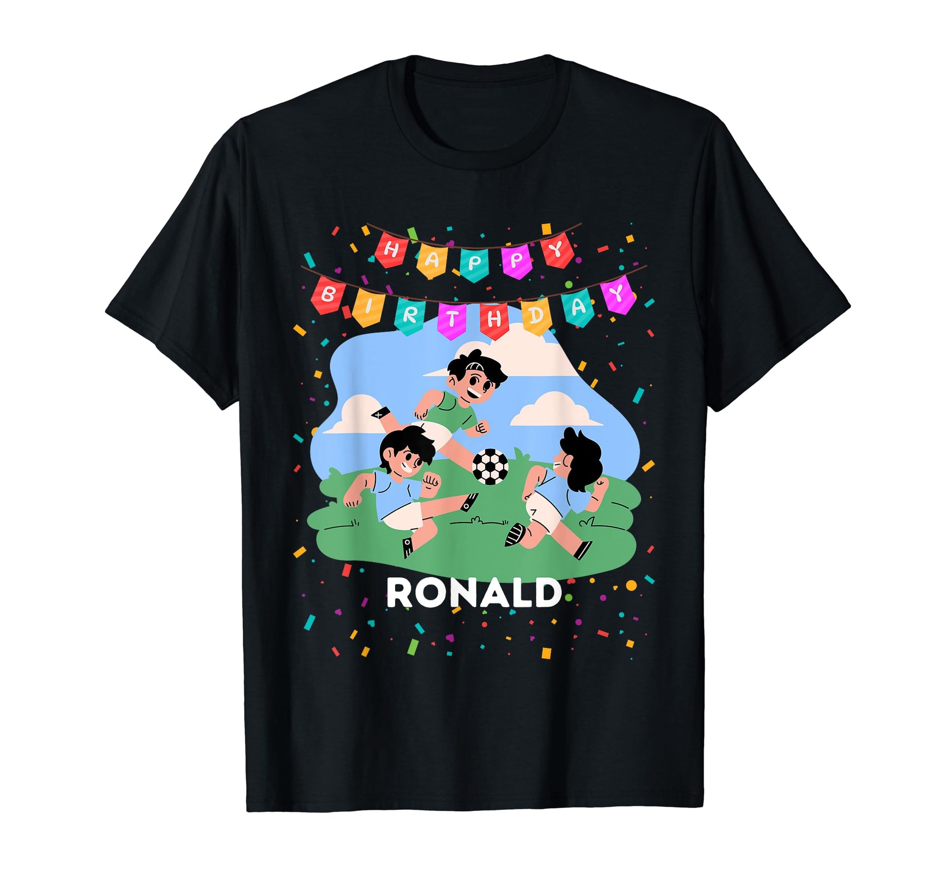 Birthday Ronald Soccer Theme Party T T-Shirt - Graphic Print for Adults - T-Shirt, Sweatshirt, Hoodie
