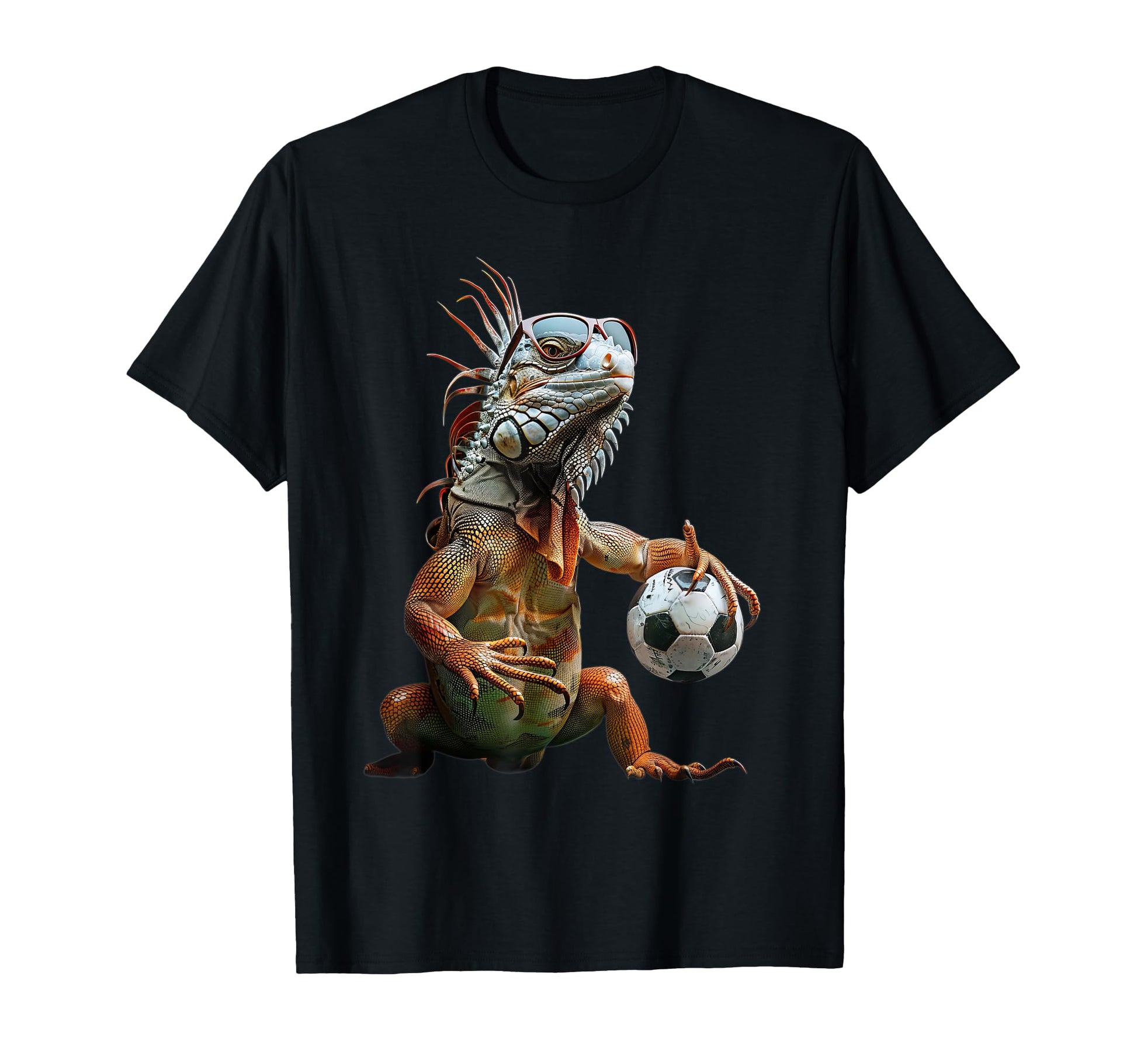 Iguana Soccer T-Shirt - Fun Novelty Design for Adults - T-Shirt, Sweatshirt, Hoodie