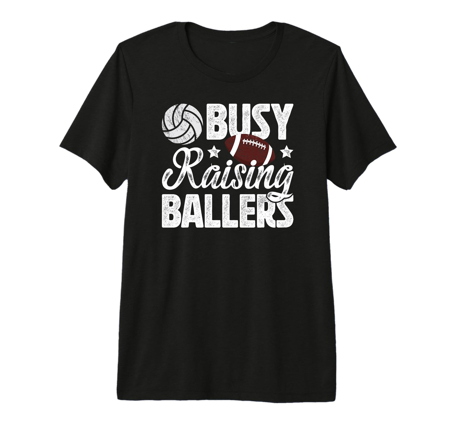 Mens Busy Raising Ballers Volleyball T-Shirt - Streetwear Style for Adults - T-Shirt, Sweatshirt, Hoodie