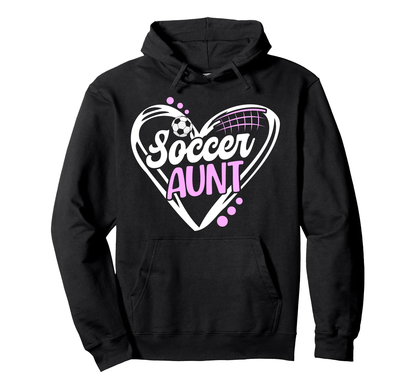 Soccer Aunt Heart Aunt Soccer Player Hoodie - Aesthetic Graphic Unisex - T-Shirt, Sweatshirt, Hoodie