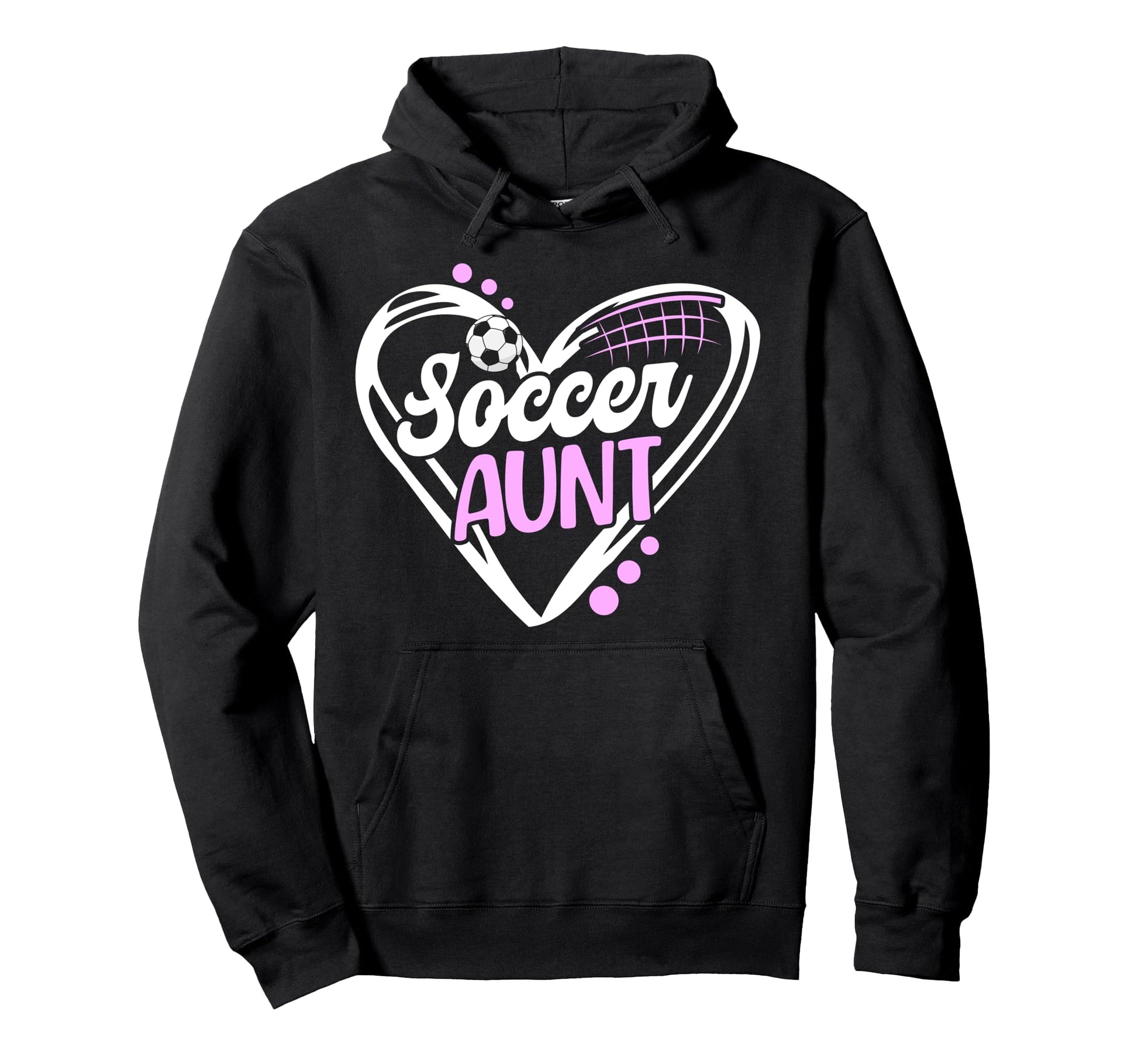 Soccer Aunt Heart Aunt Soccer Player Hoodie - Aesthetic Graphic Unisex - T-Shirt, Sweatshirt, Hoodie