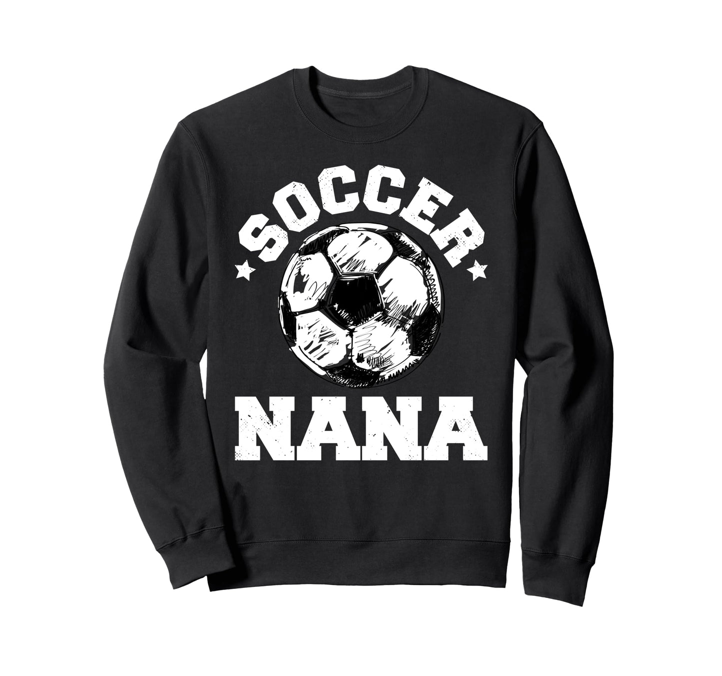 Soccer Nana Soccer Ball Distressed Sweatshirt - Custom Art Print Men Women - T-Shirt, Sweatshirt, Hoodie