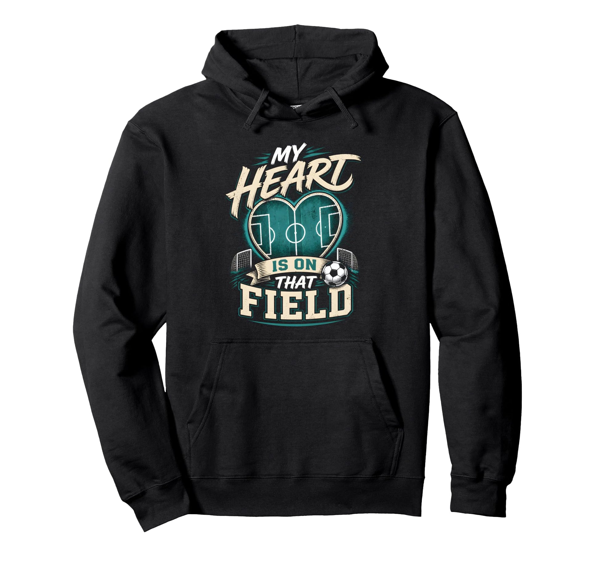 My Heart Is That Field Soccer Mom Hoodie - Trendy Graphic Men Women - T-Shirt, Sweatshirt, Hoodie