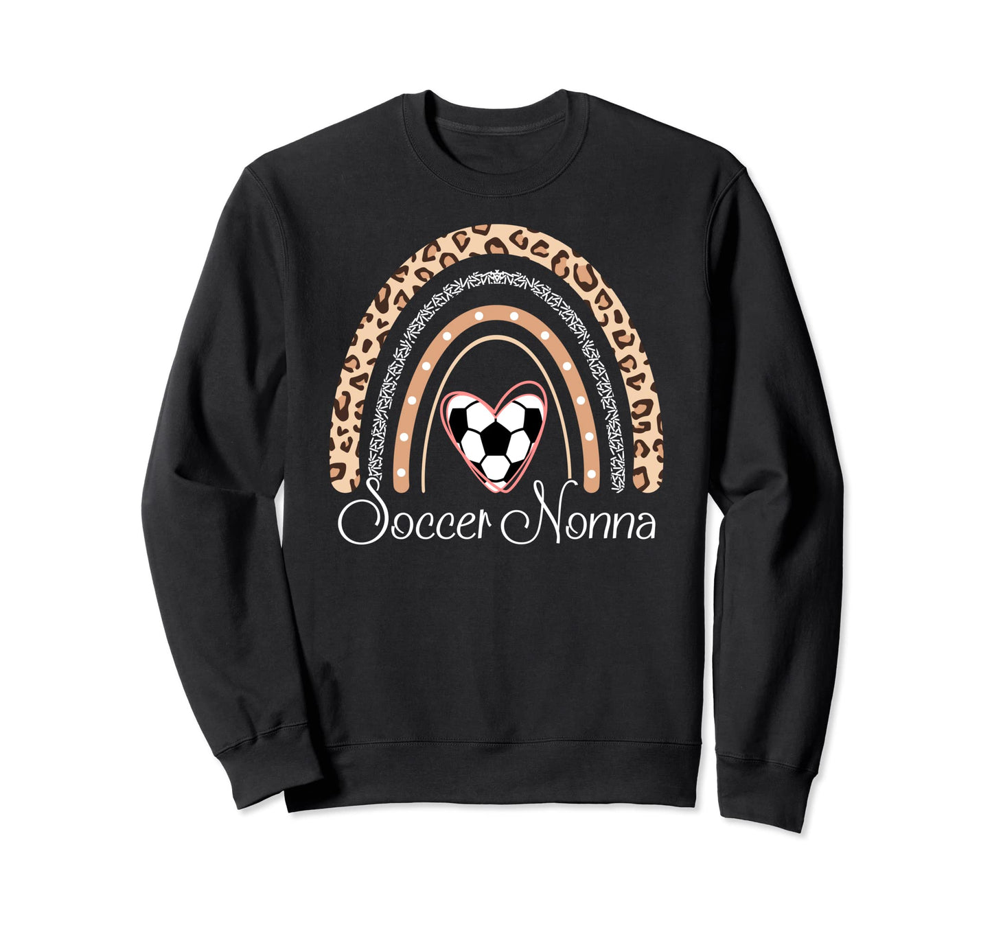 Soccer Nonna Boho Rainbow Funny Soccer Sweatshirt - Unique Graphic Unisex - T-Shirt, Sweatshirt, Hoodie