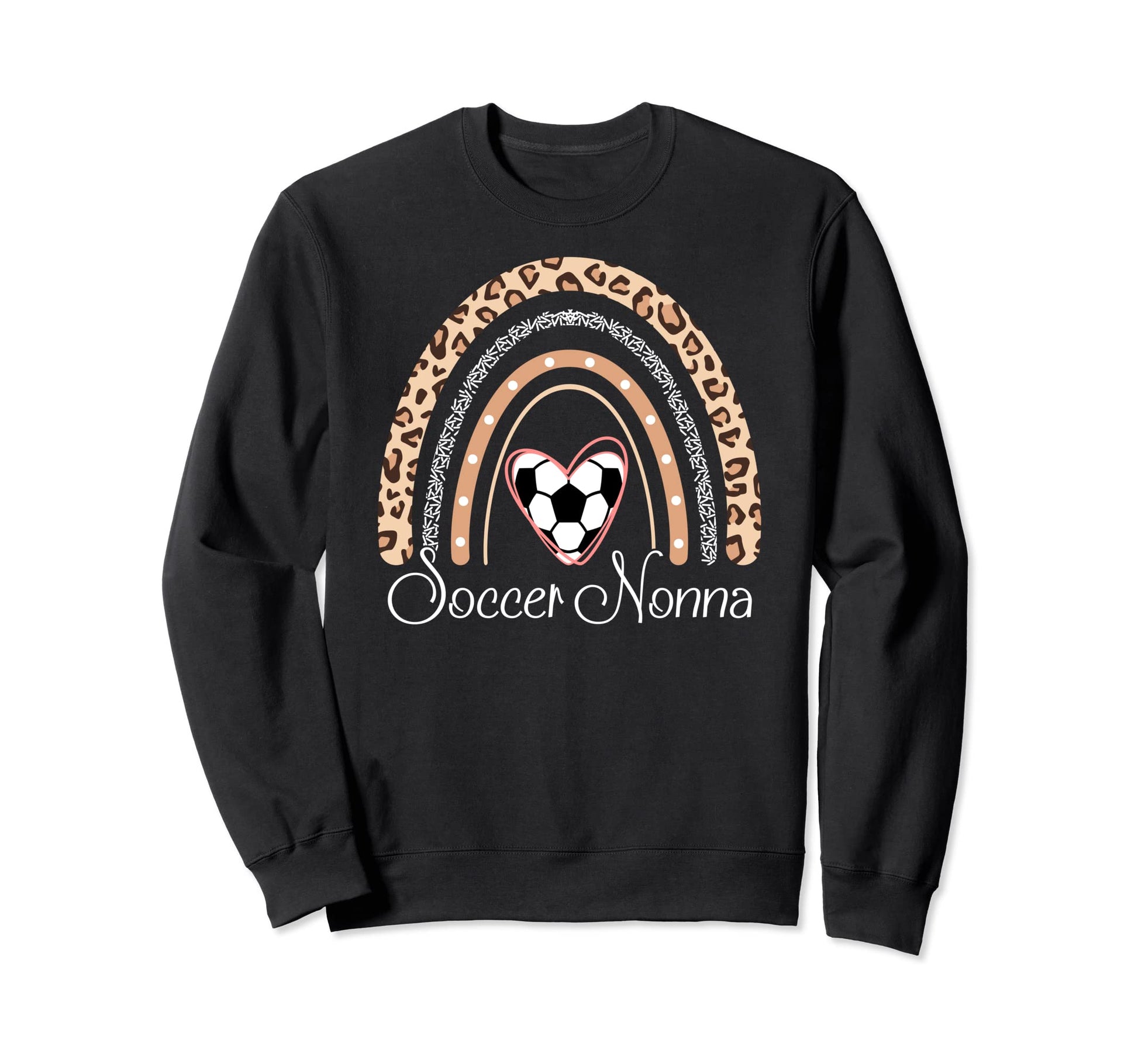 Soccer Nonna Boho Rainbow Funny Soccer Sweatshirt - Unique Graphic Unisex - T-Shirt, Sweatshirt, Hoodie