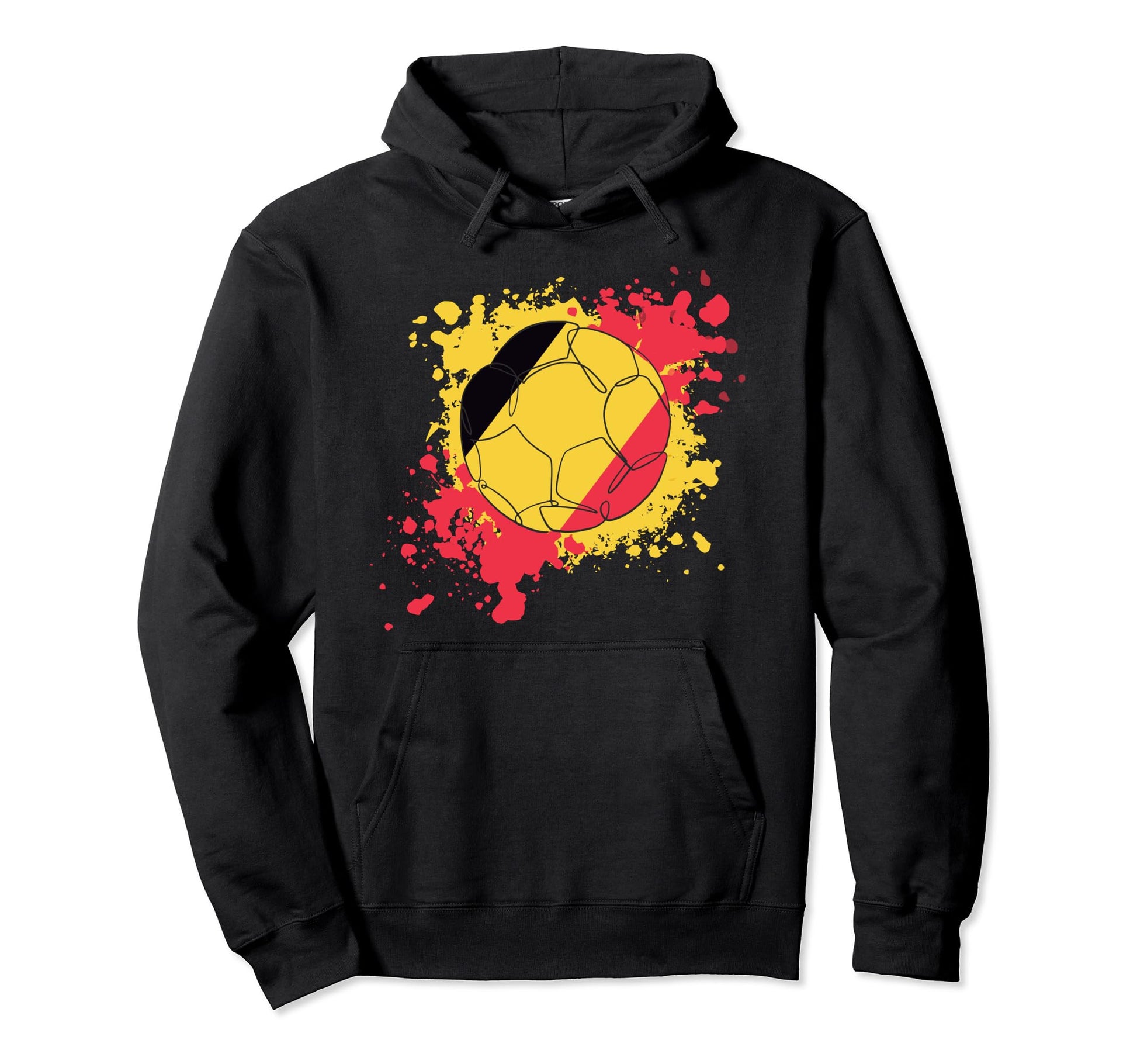 Soccer Ball Flag Belgium Hoodie - Novelty Apparel Men Women - T-Shirt, Sweatshirt, Hoodie