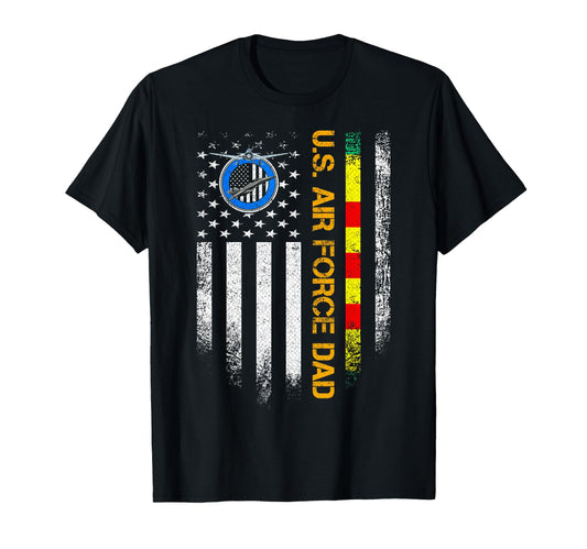 American Flag Proud Us Air Force Vietnam T-Shirt - Custom Art Print Unisex - T-Shirt, Sweatshirt, Hoodie