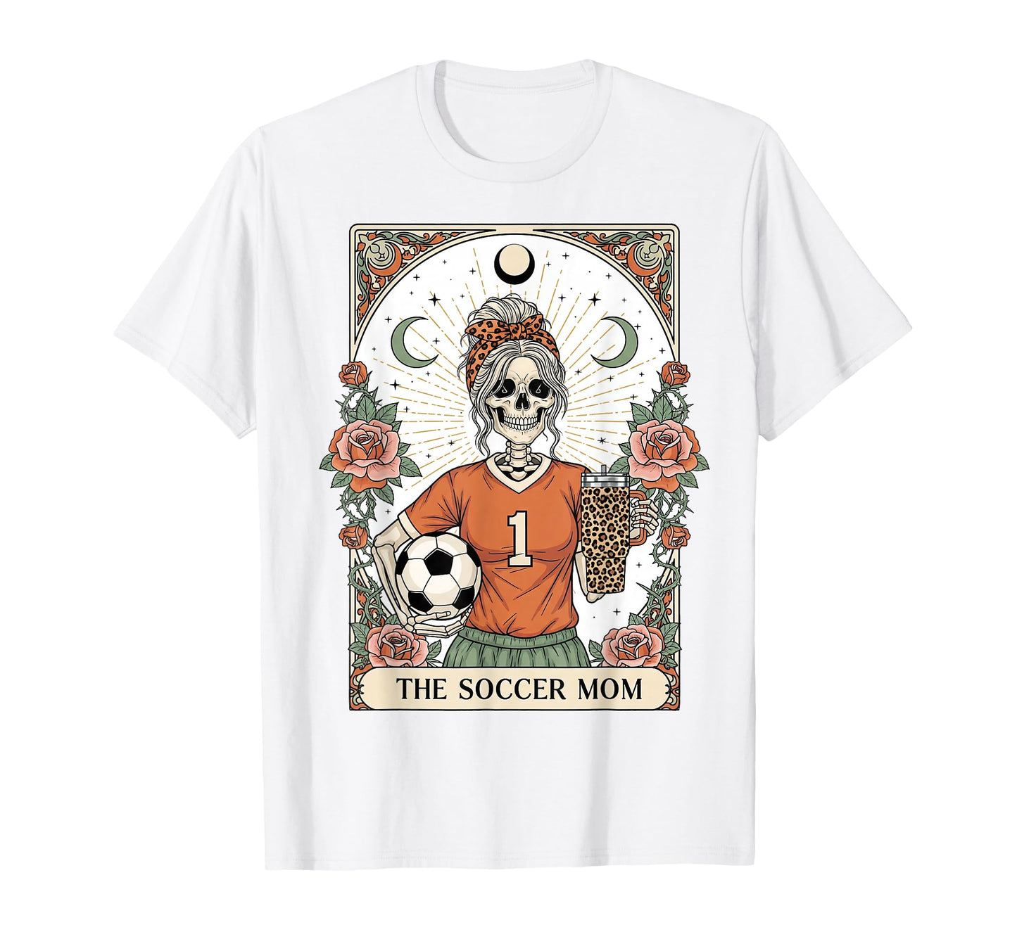Soccer Mom Skeleton Tarot Card Soccer T-Shirt - Trendy Graphic for Adults - T-Shirt, Sweatshirt, Hoodie