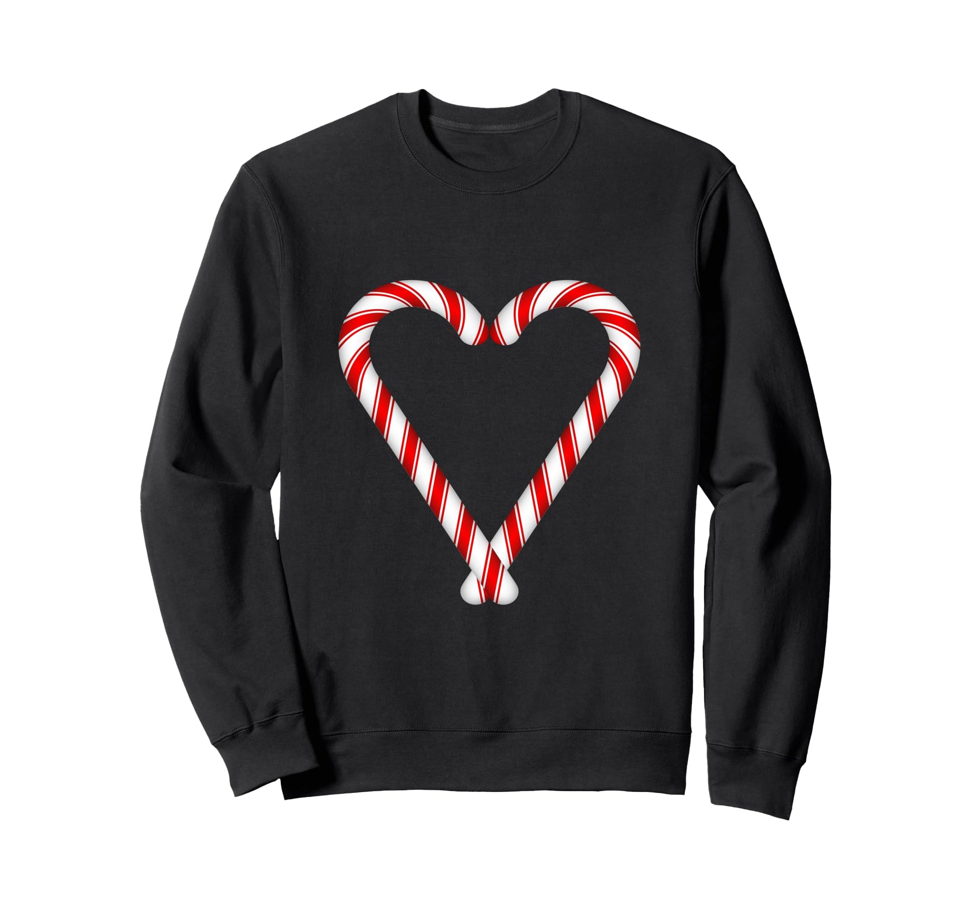Candy Cane Heart Mom Dad Sweatshirt - Streetwear Style Unisex - T-Shirt, Sweatshirt, Hoodie