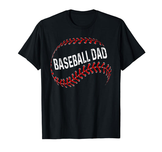 Baseball Dad Fathers Day Daddy Papa Father T-Shirt - Trendy Graphic Unisex - T-Shirt, Sweatshirt, Hoodie
