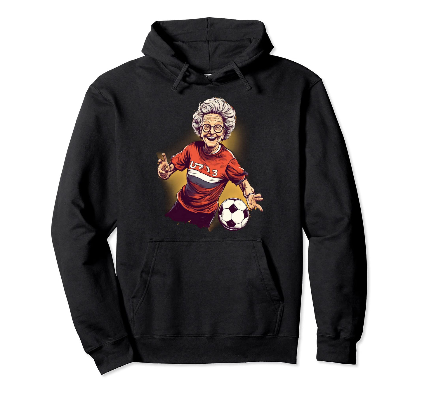 Soccer Grandma Grandmother Soccer Ball Hoodie - Trendy Graphic for Adults - T-Shirt, Sweatshirt, Hoodie