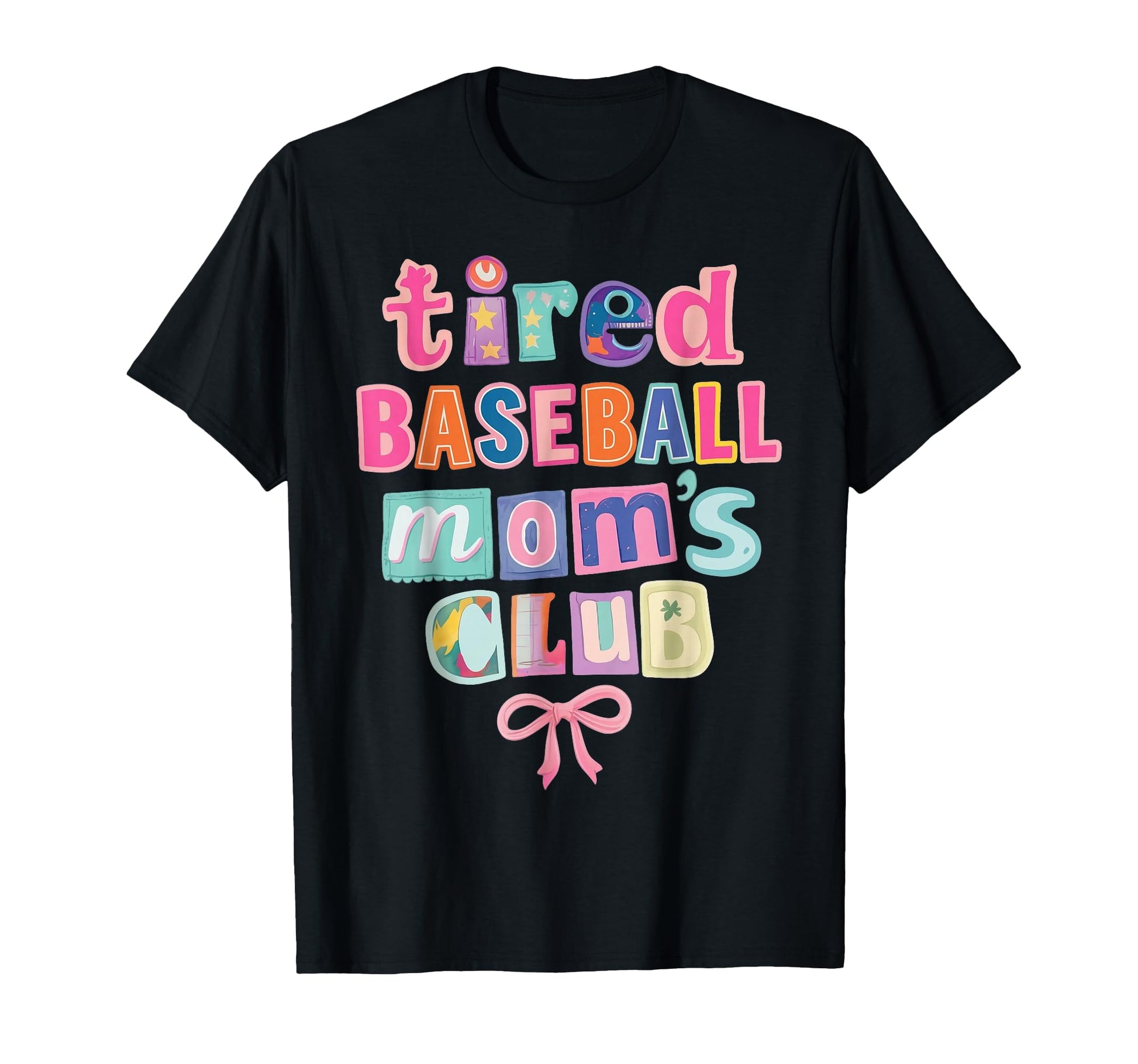 Tired Baseball Moms Club Coquette T-Shirt - Aesthetic Graphic Men Women - T-Shirt, Sweatshirt, Hoodie