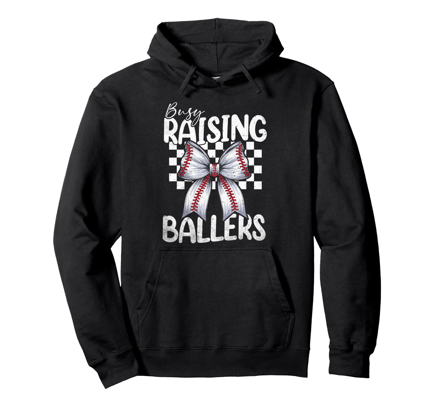 Busy Raising Ballers Baseball Mom Hoodie - Custom Art Print Men Women - T-Shirt, Sweatshirt, Hoodie