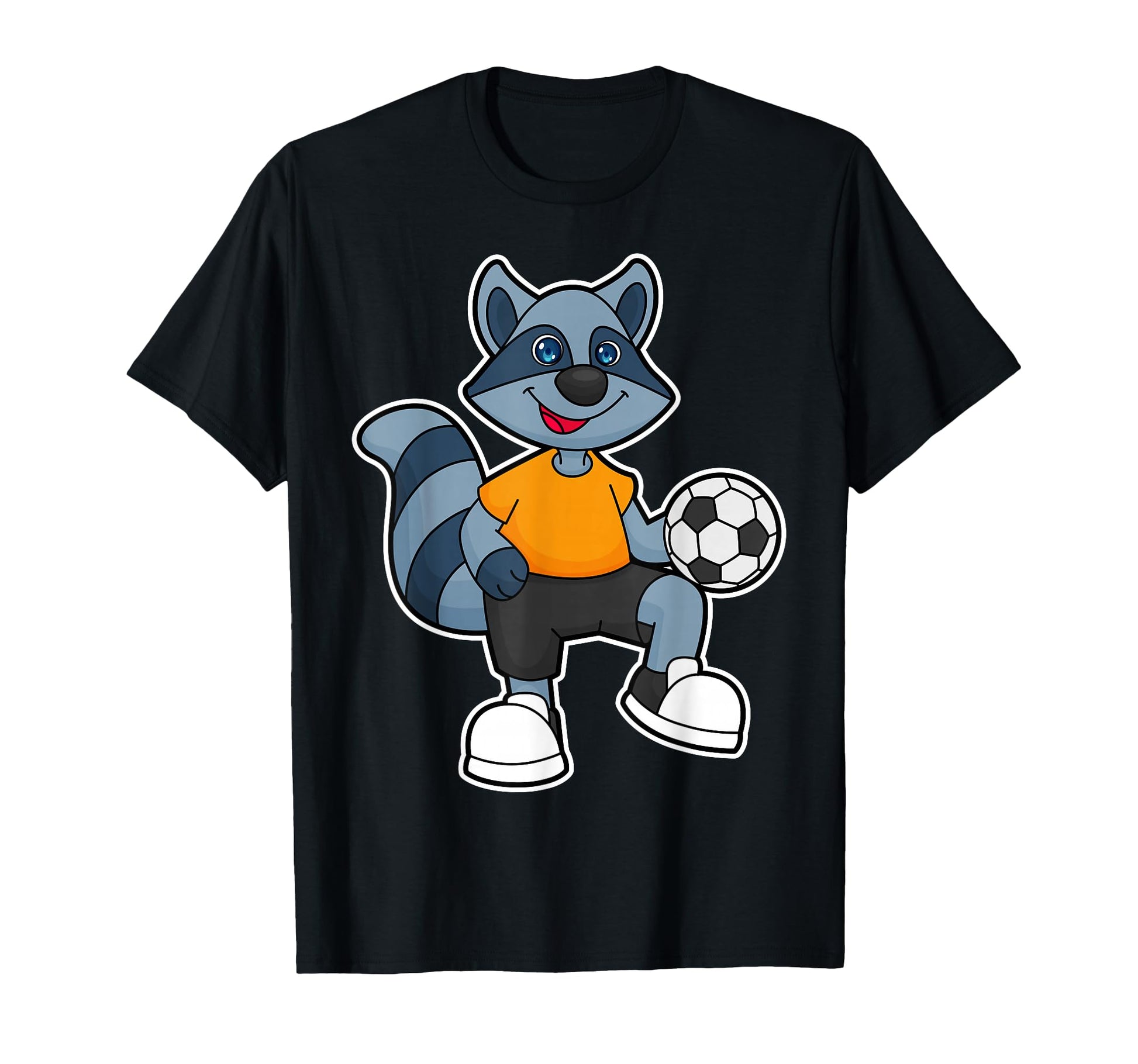 Raccoon Soccer Player Soccer Sports T-Shirt - Trendy Graphic Men Women - T-Shirt, Sweatshirt, Hoodie