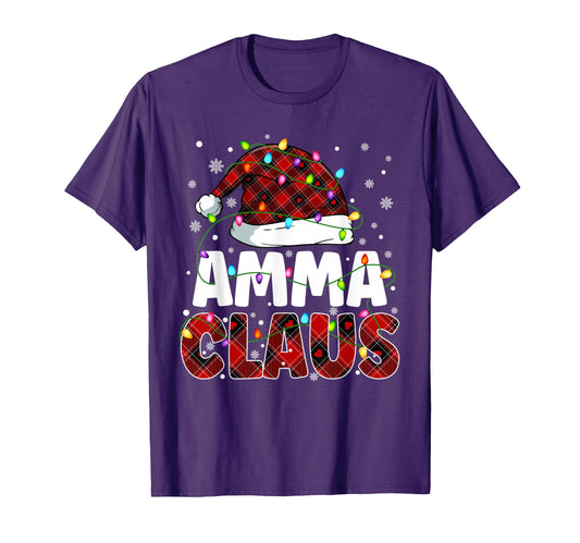 Amma Claus Merry Santa Hat Family T-Shirt - Unique Graphic Men Women - T-Shirt, Sweatshirt, Hoodie