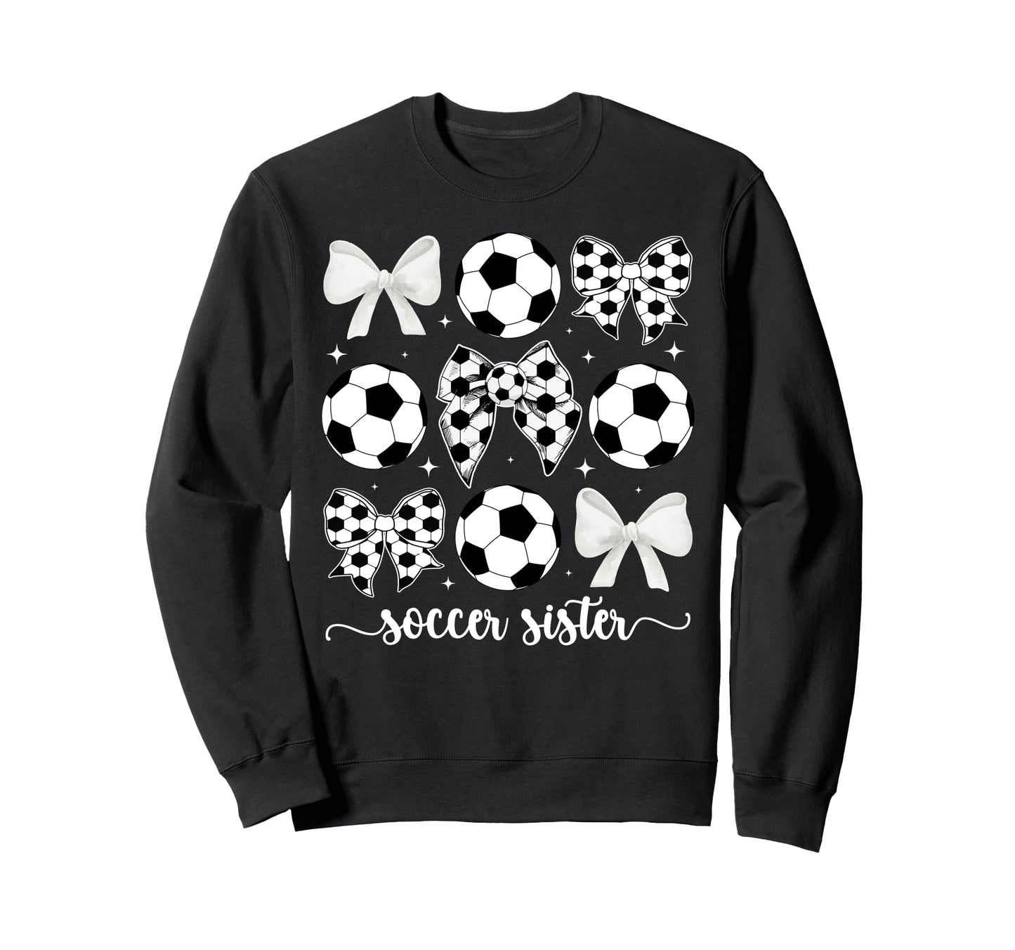 Soccer Sister Coquette Sister Sweatshirt - Unique Graphic for Adults - T-Shirt, Sweatshirt, Hoodie