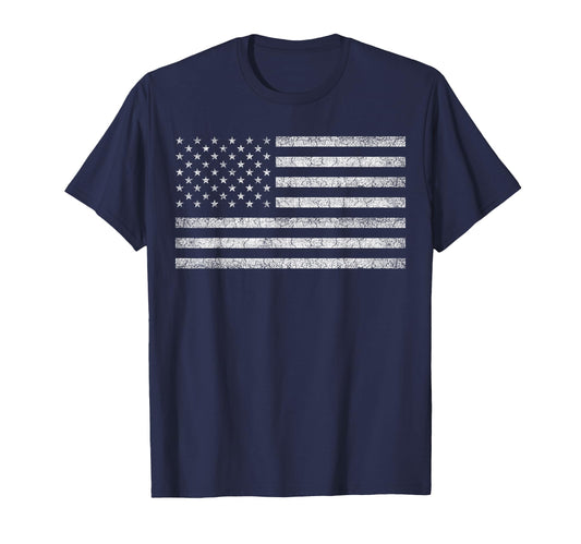 American Flag Usa Patriotic T-Shirt - Custom Art Print for Adults - T-Shirt, Sweatshirt, Hoodie