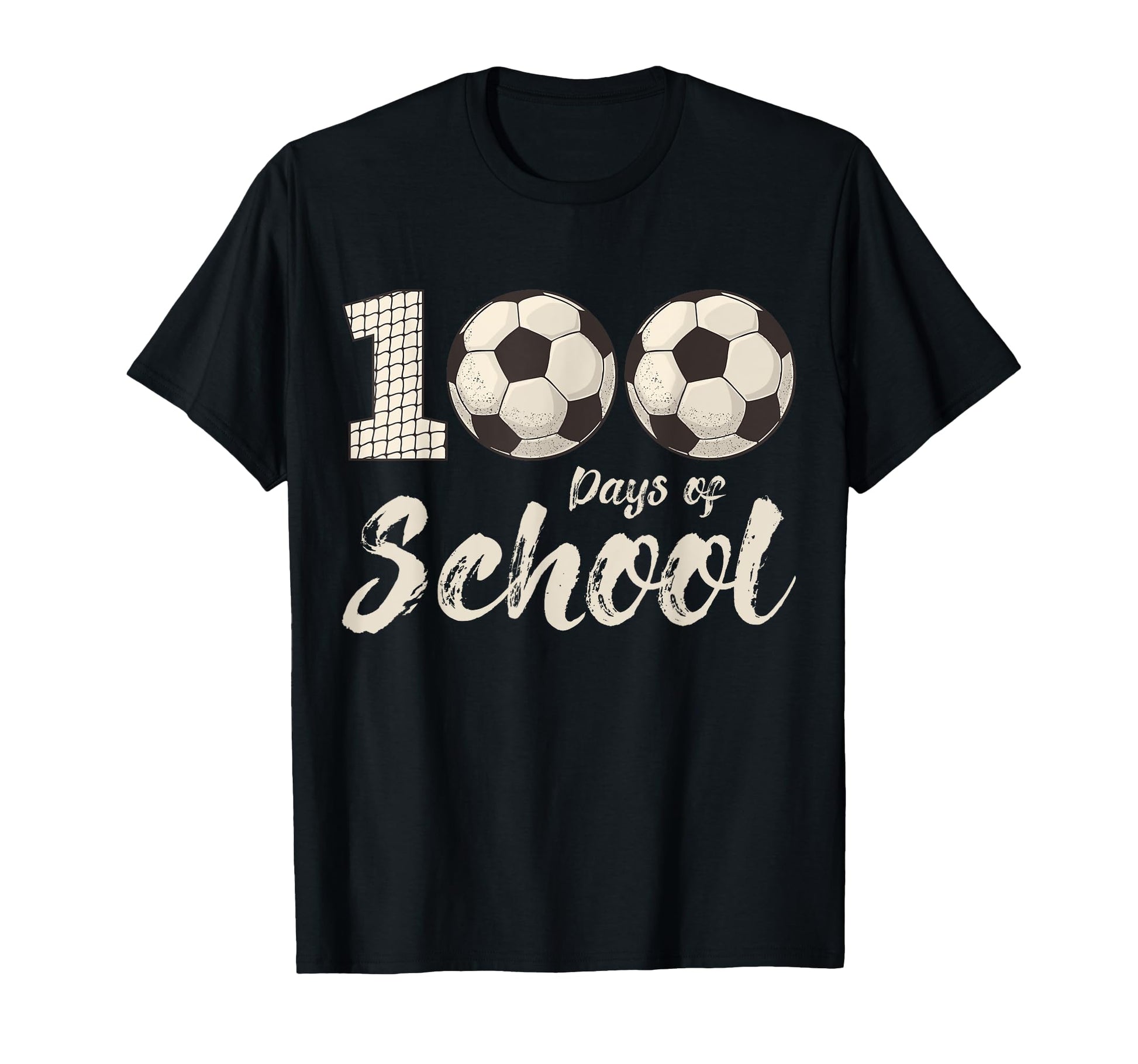 100 Days School Sports Soccer Ball T-Shirt - Minimalist Print Men Women - T-Shirt, Sweatshirt, Hoodie