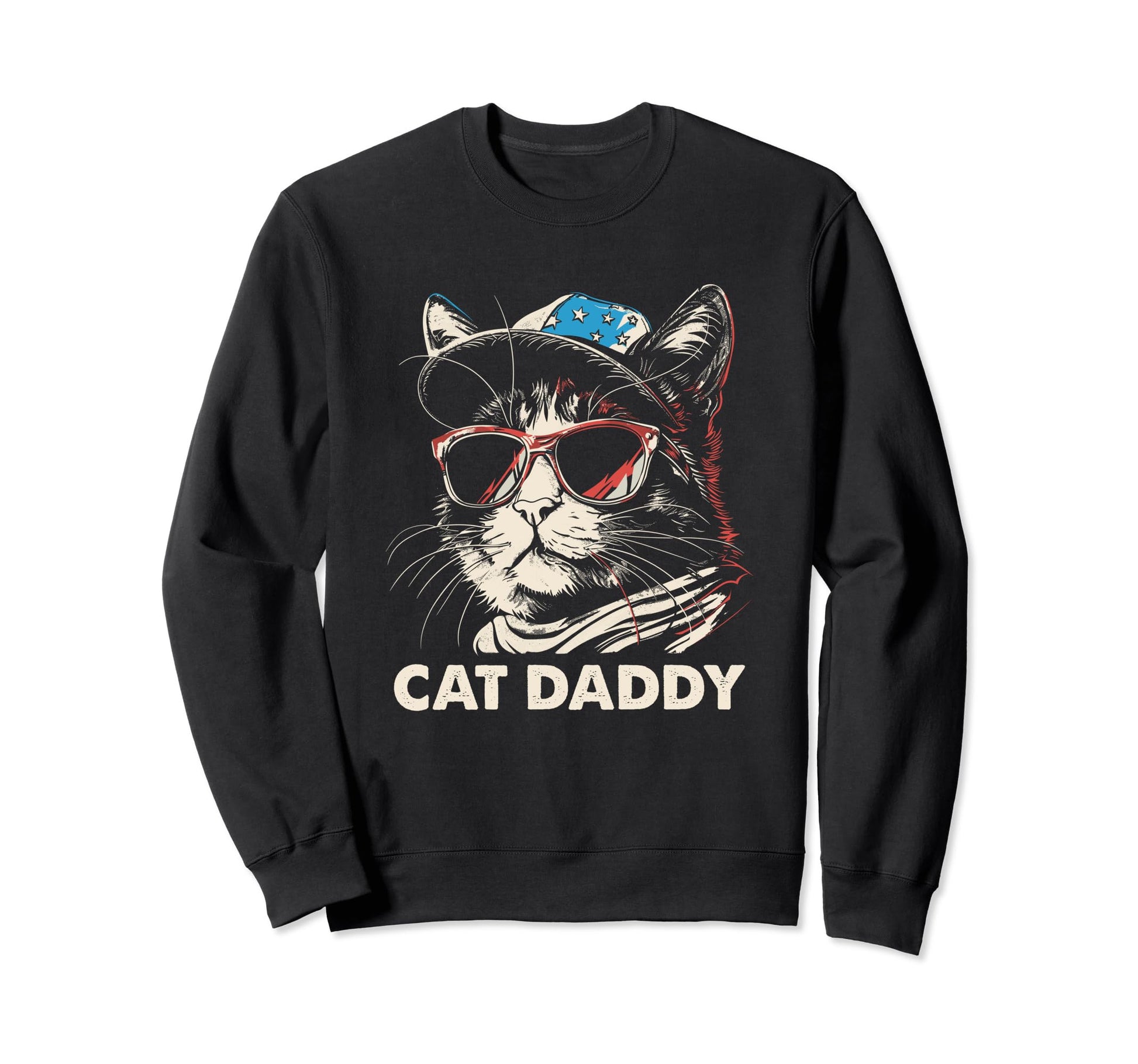 Cat Dad Fathers Day 2024 Funny Cat Lover Sweatshirt - Trendy Graphic Unisex - T-Shirt, Sweatshirt, Hoodie
