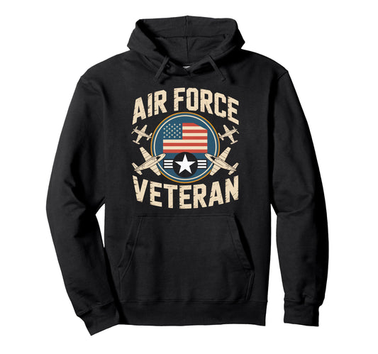 Air Force Veteran Us American Flag Dad Hoodie - Custom Art Print Men Women - T-Shirt, Sweatshirt, Hoodie