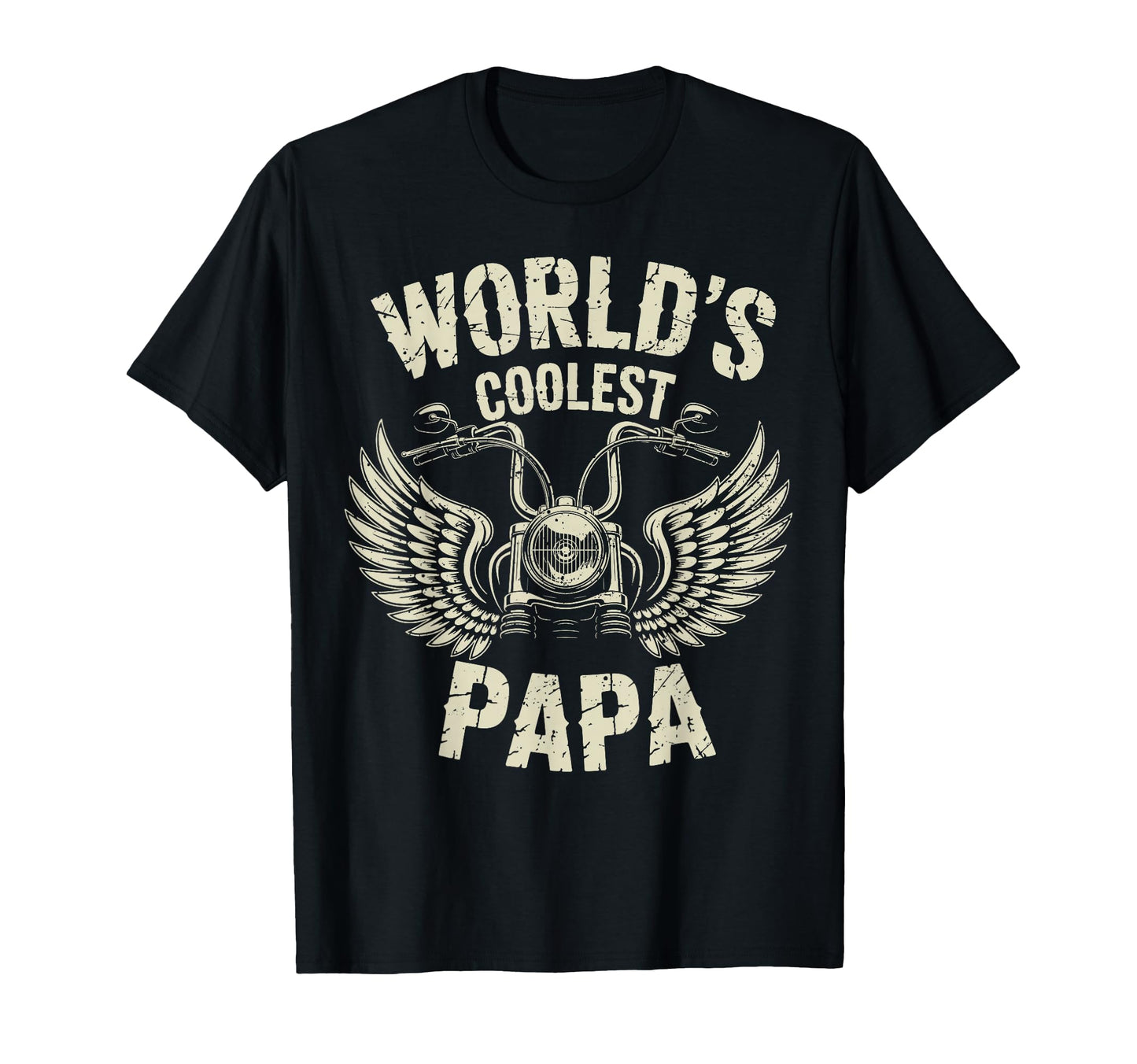 Worlds Coolest Papa Winged T-Shirt - Casual Everyday Wear Men Women - T-Shirt, Sweatshirt, Hoodie