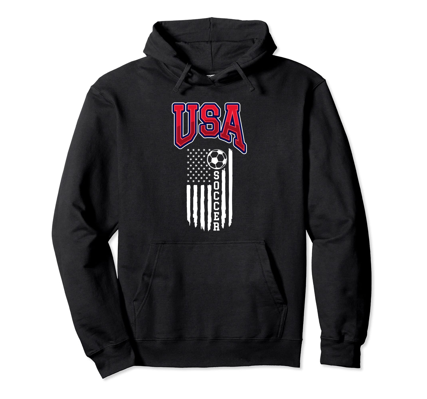 Grunge Aesthetic Usa Flag Soccer Hoodie - Aesthetic Graphic for Adults - T-Shirt, Sweatshirt, Hoodie
