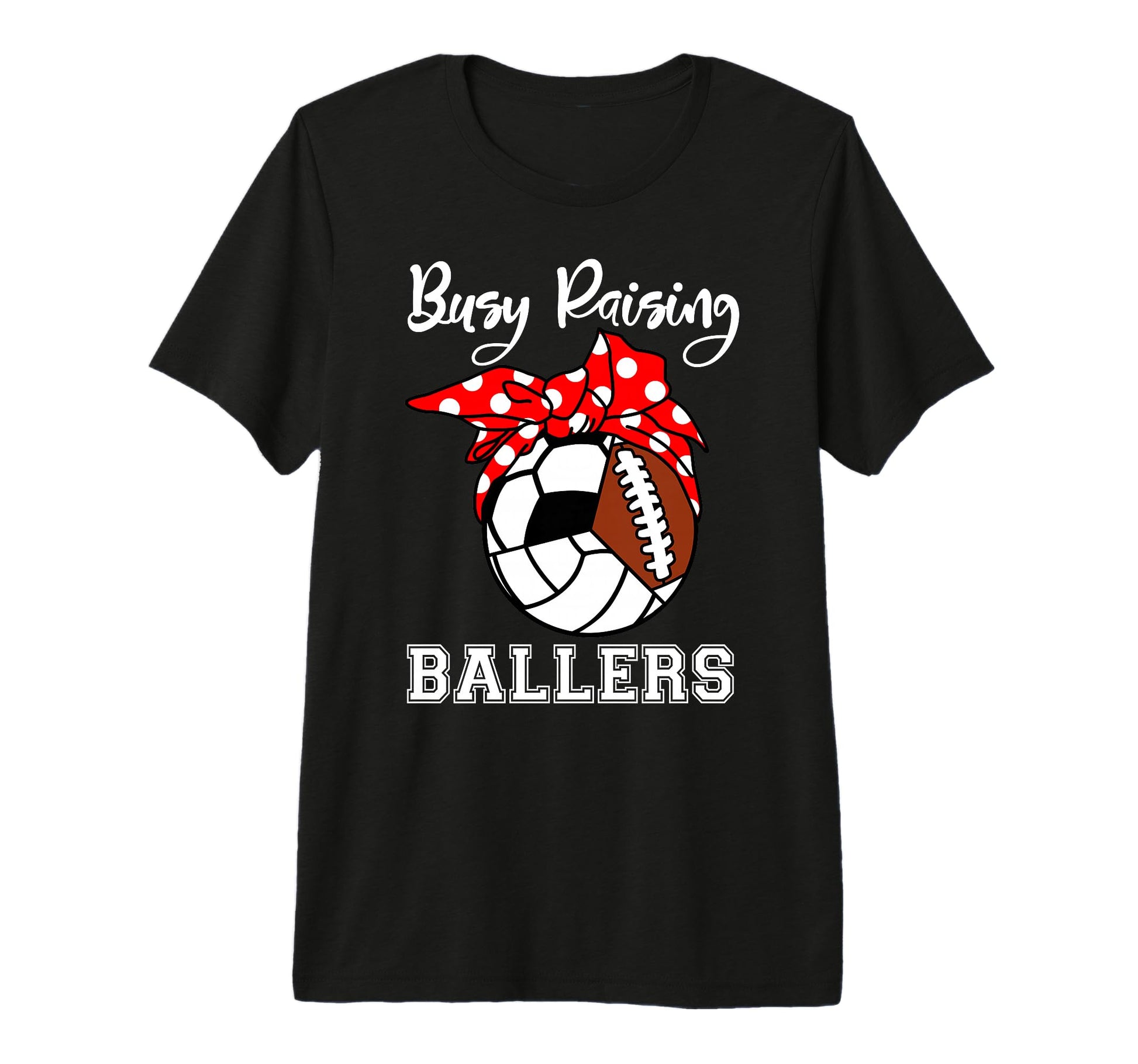 Busy Raising Ballers Funny Soccer T-Shirt - Minimalist Print Men Women - T-Shirt, Sweatshirt, Hoodie