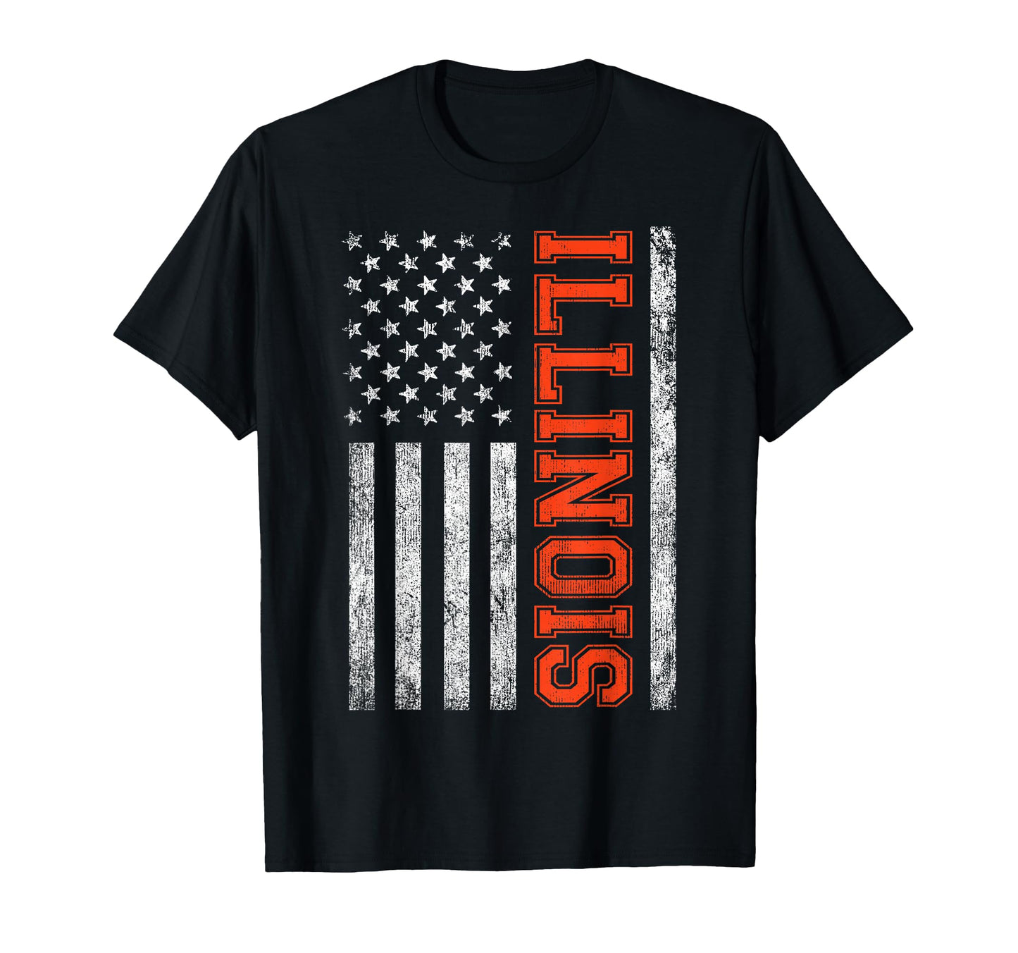 Illinois Illinois Orange Blue T-Shirt - Streetwear Style Men Women - T-Shirt, Sweatshirt, Hoodie