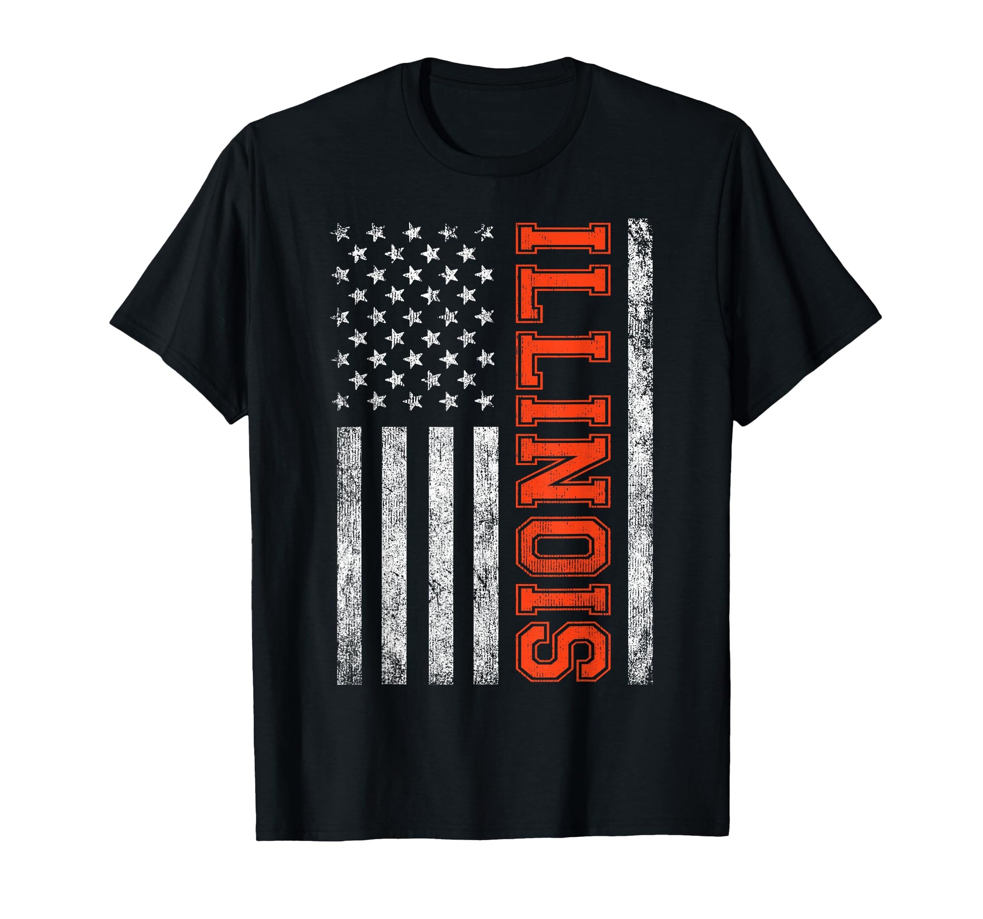 Illinois Illinois Orange Blue T-Shirt - Streetwear Style Men Women - T-Shirt, Sweatshirt, Hoodie
