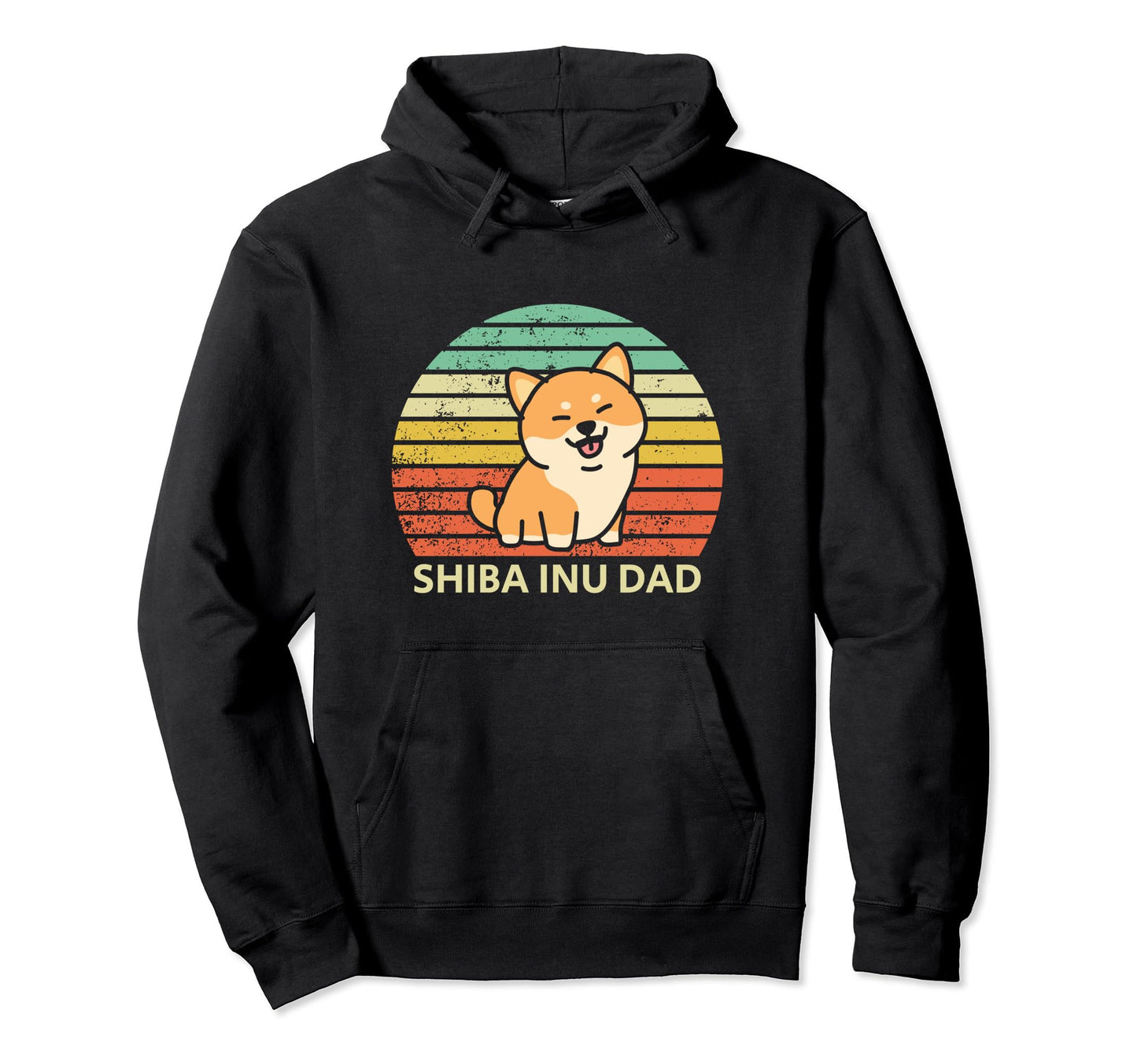 Shiba Inu Dad And Hoodie - Aesthetic Graphic for Adults - T-Shirt, Sweatshirt, Hoodie