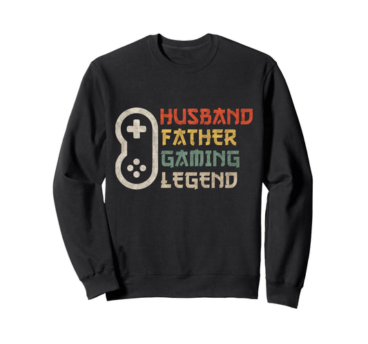80S Gamer Dad Husband Father Sweatshirt - Trendy Graphic for Adults - T-Shirt, Sweatshirt, Hoodie